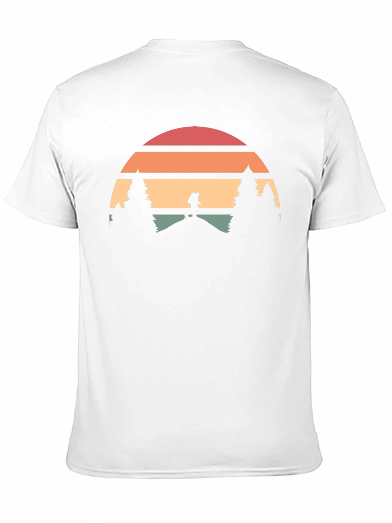 Retro Hiker Sunset Graphic Tee - Adventure Shirt