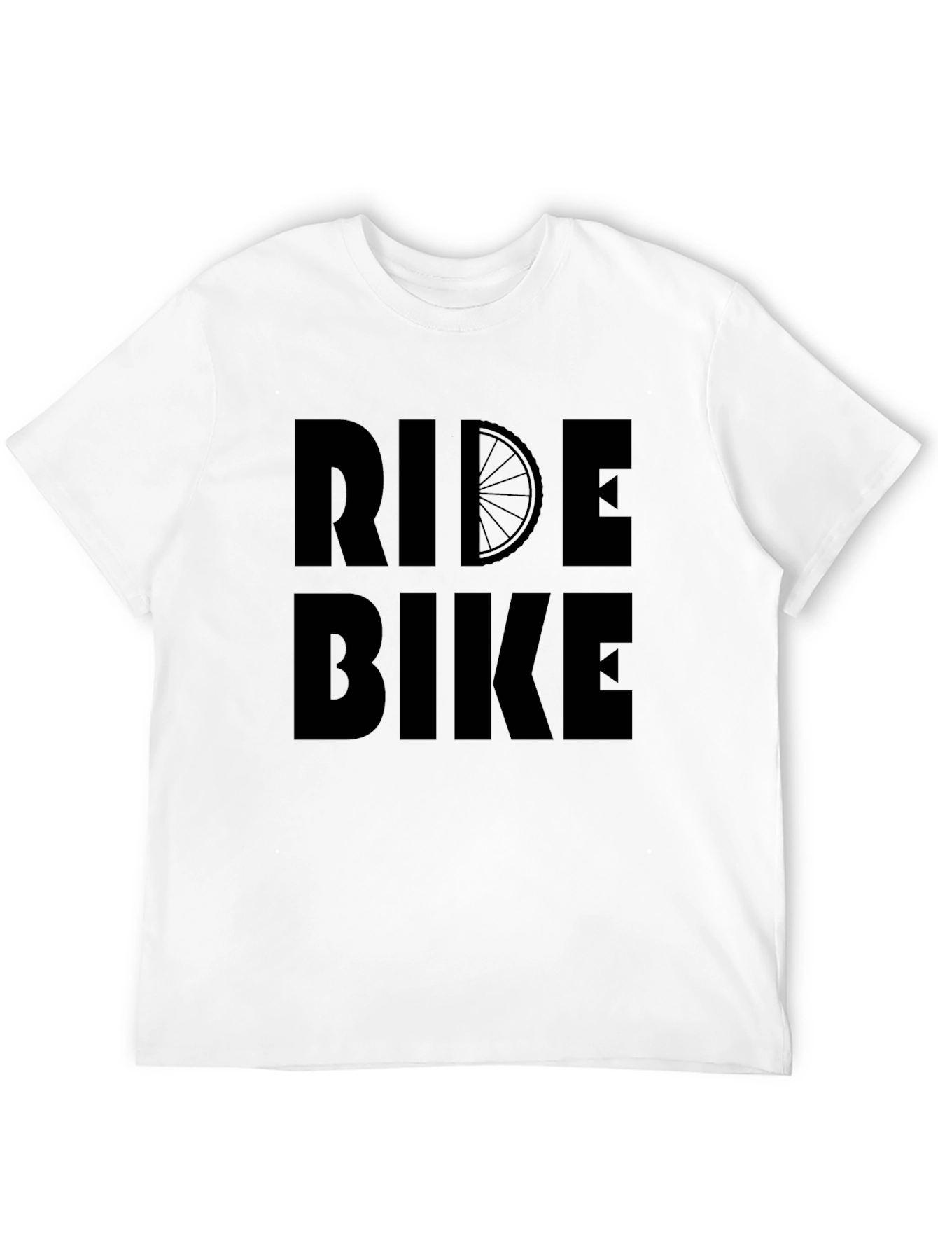 Ride Bike Graphic T-Shirt - Black Casual Tee