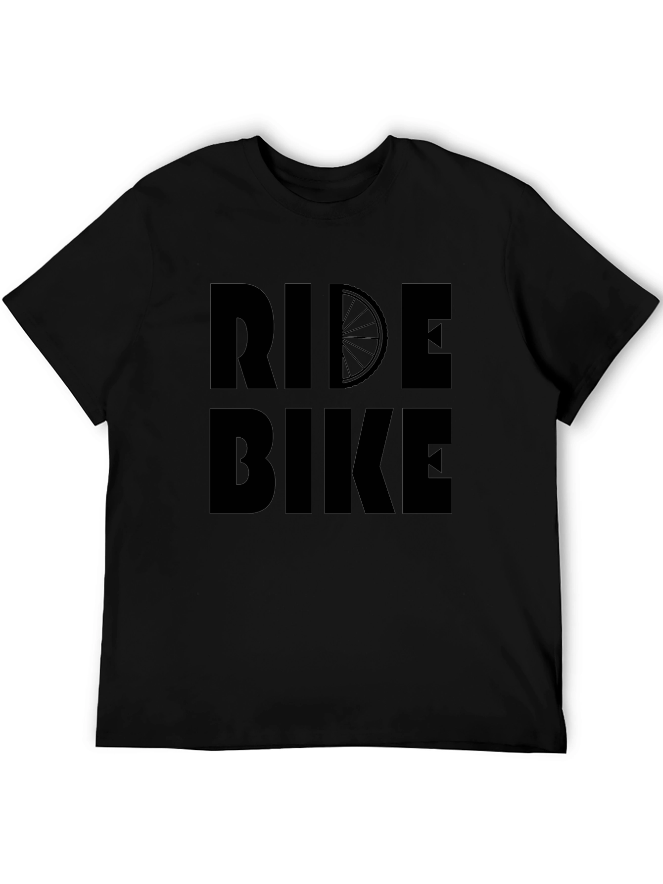 Ride Bike Graphic T-Shirt - Black Casual Tee