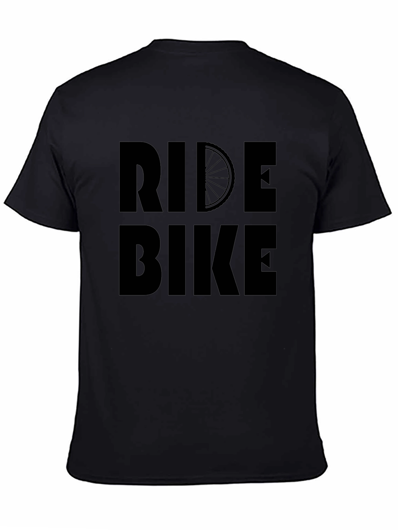 Ride Bike Graphic T-Shirt - Black Casual Tee