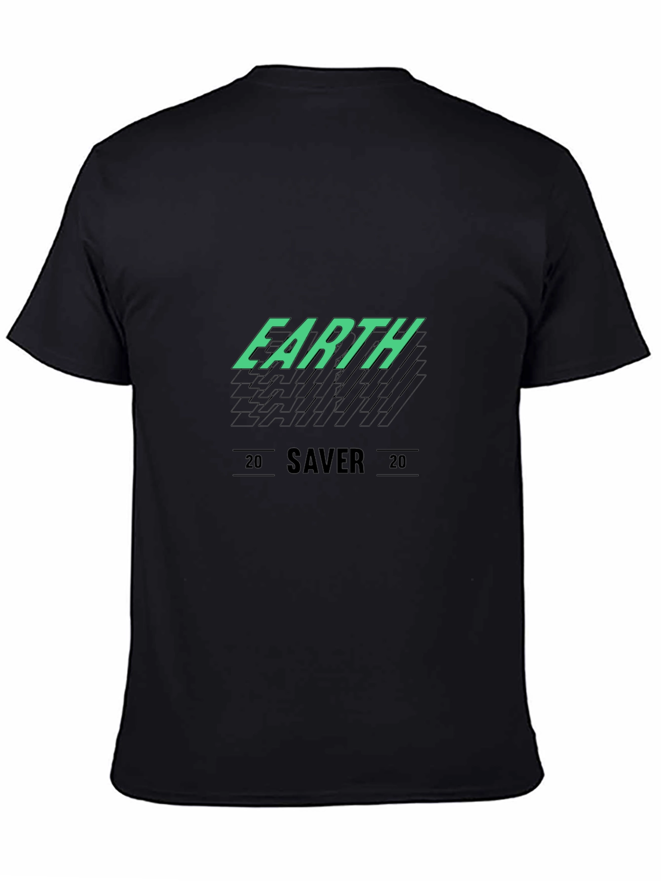 Earth Saver Graphic Tee - Black Cotton T-Shirt
