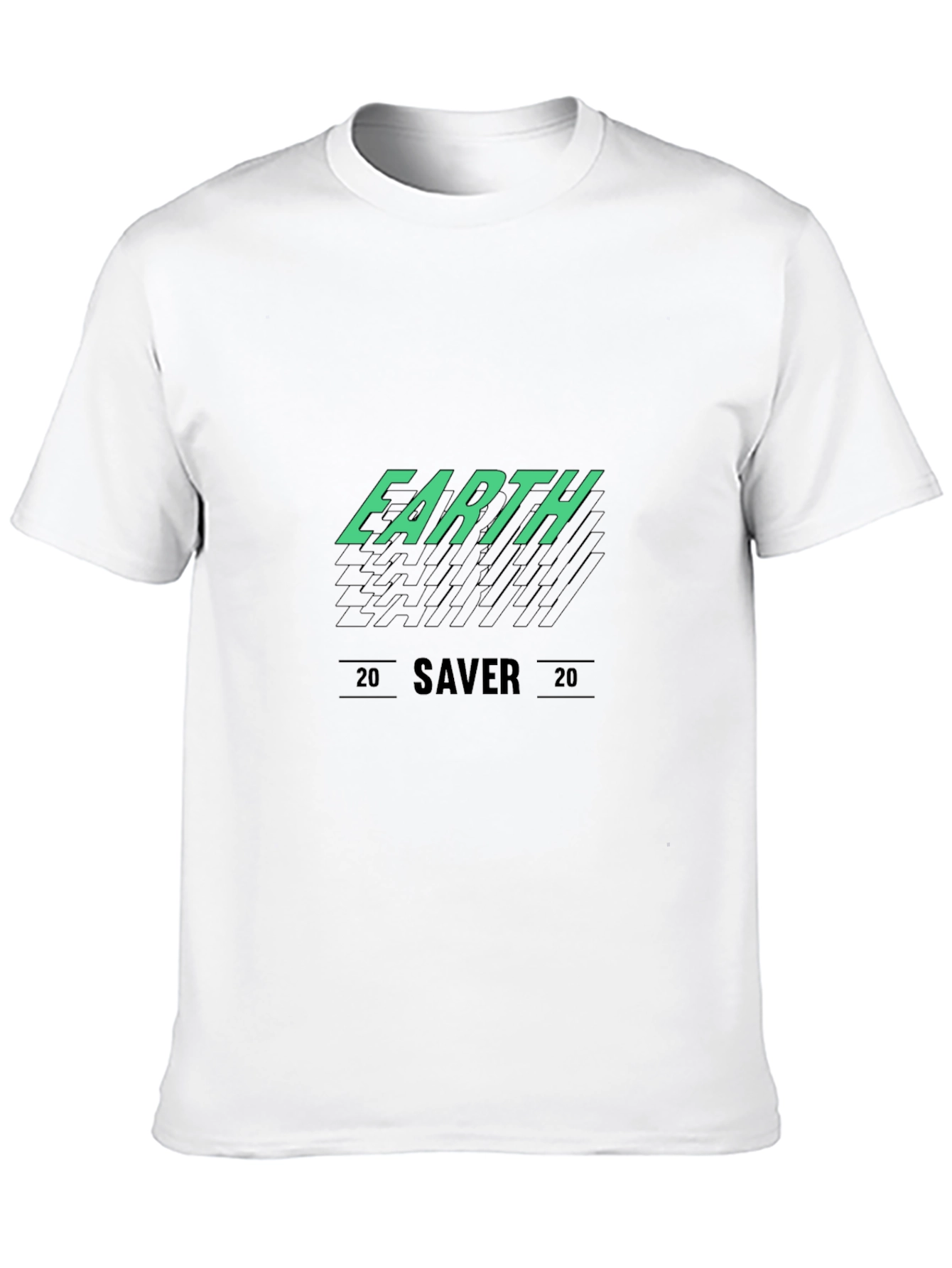 Earth Saver Graphic Tee - Black Cotton T-Shirt
