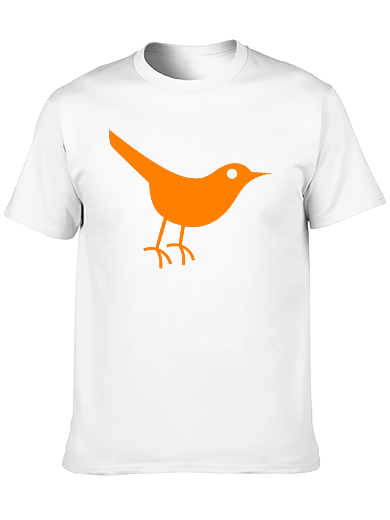 Orange Bird Graphic Black T-Shirt