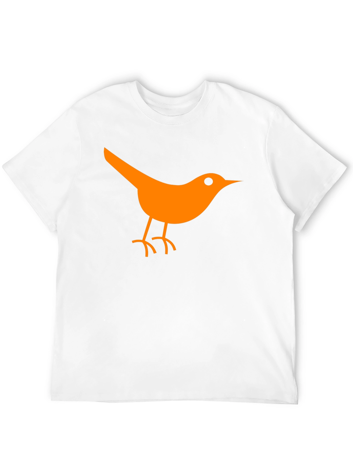 Orange Bird Graphic Black T-Shirt