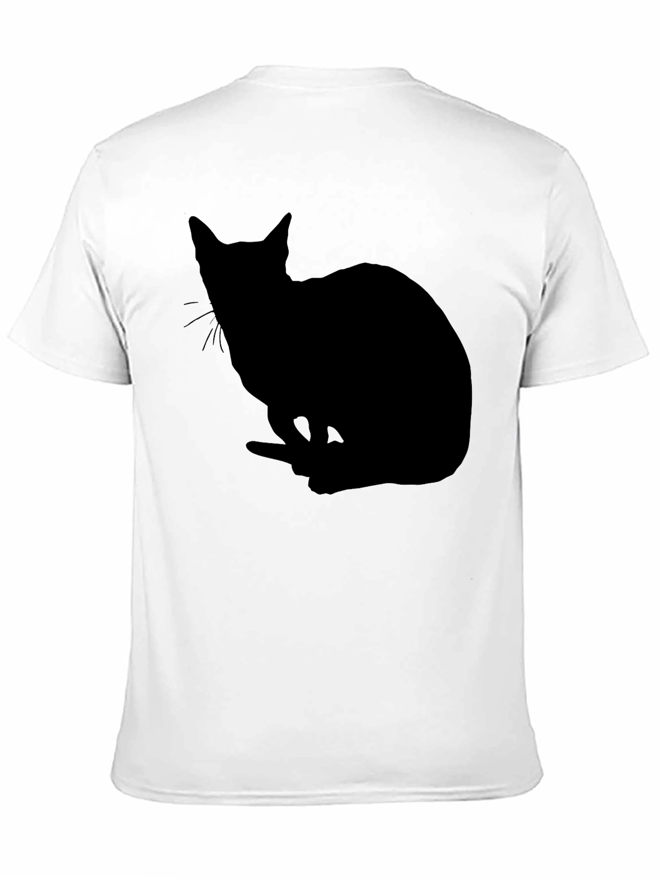 Black Cat Silhouette Graphic T-Shirt