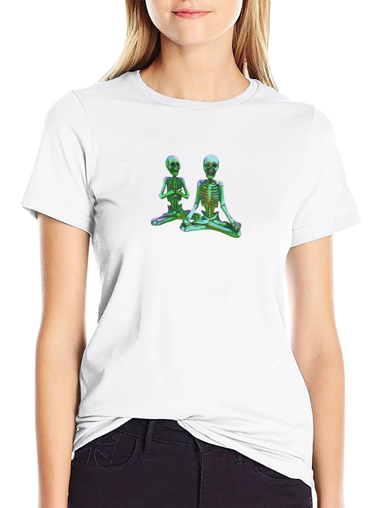 Yoga Skeletons Graphic Tee - Meditate in Style!