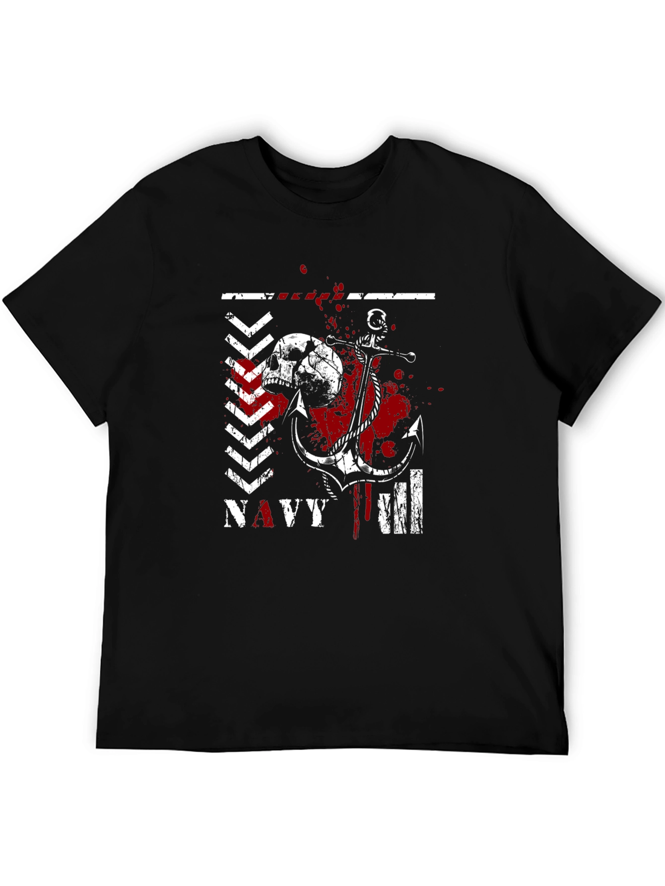 Navy Skull & Anchor Graphic Tee
