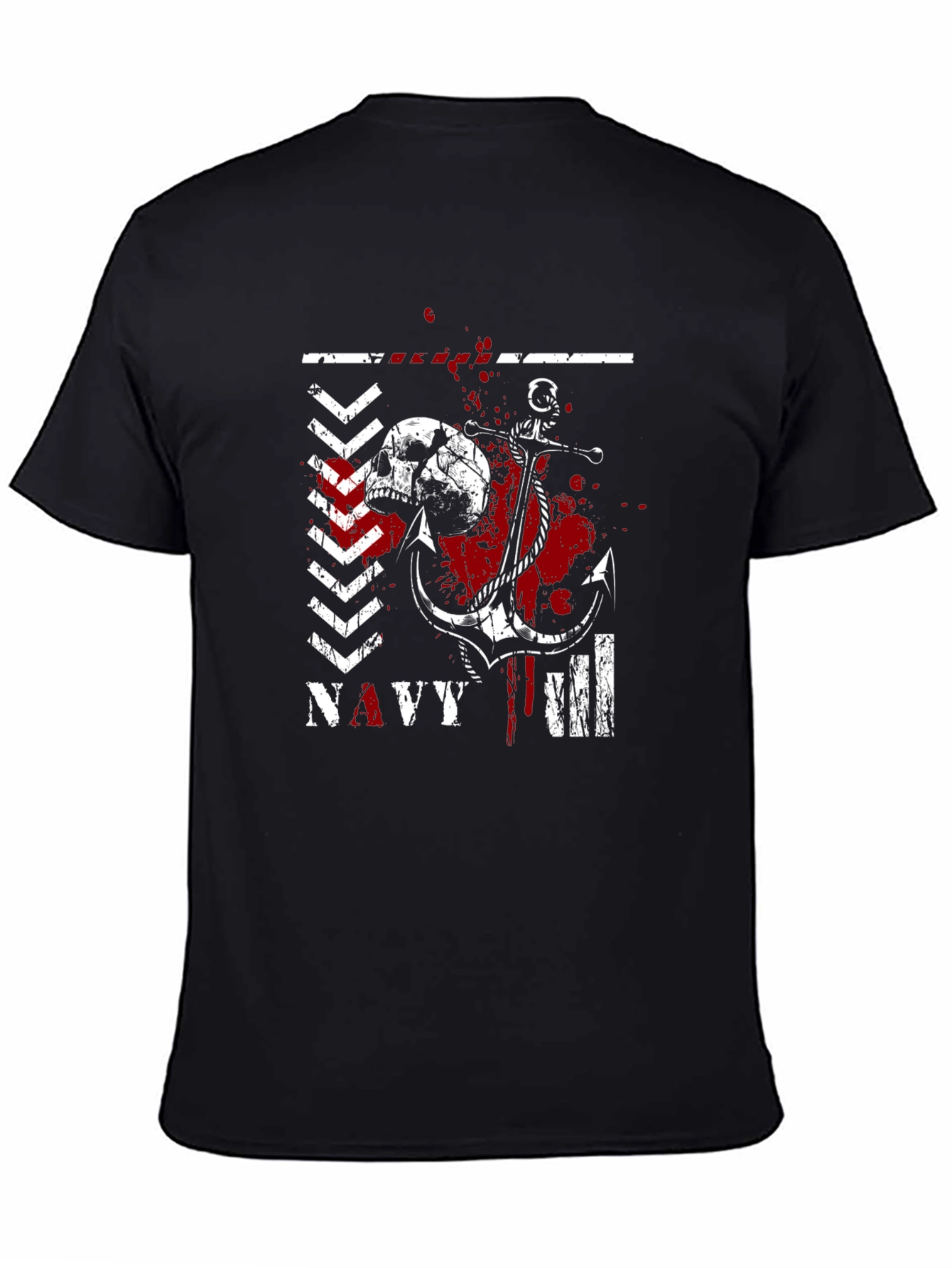 Navy Skull & Anchor Graphic Tee