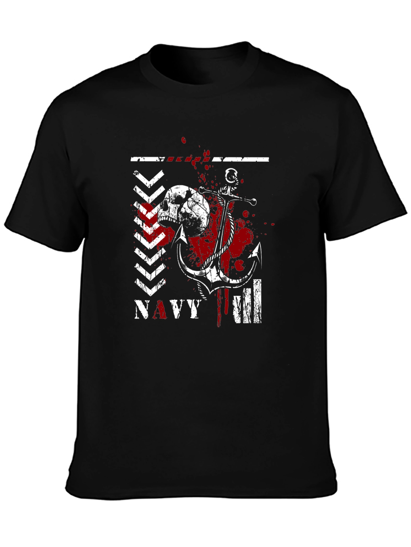 Navy Skull & Anchor Graphic Tee