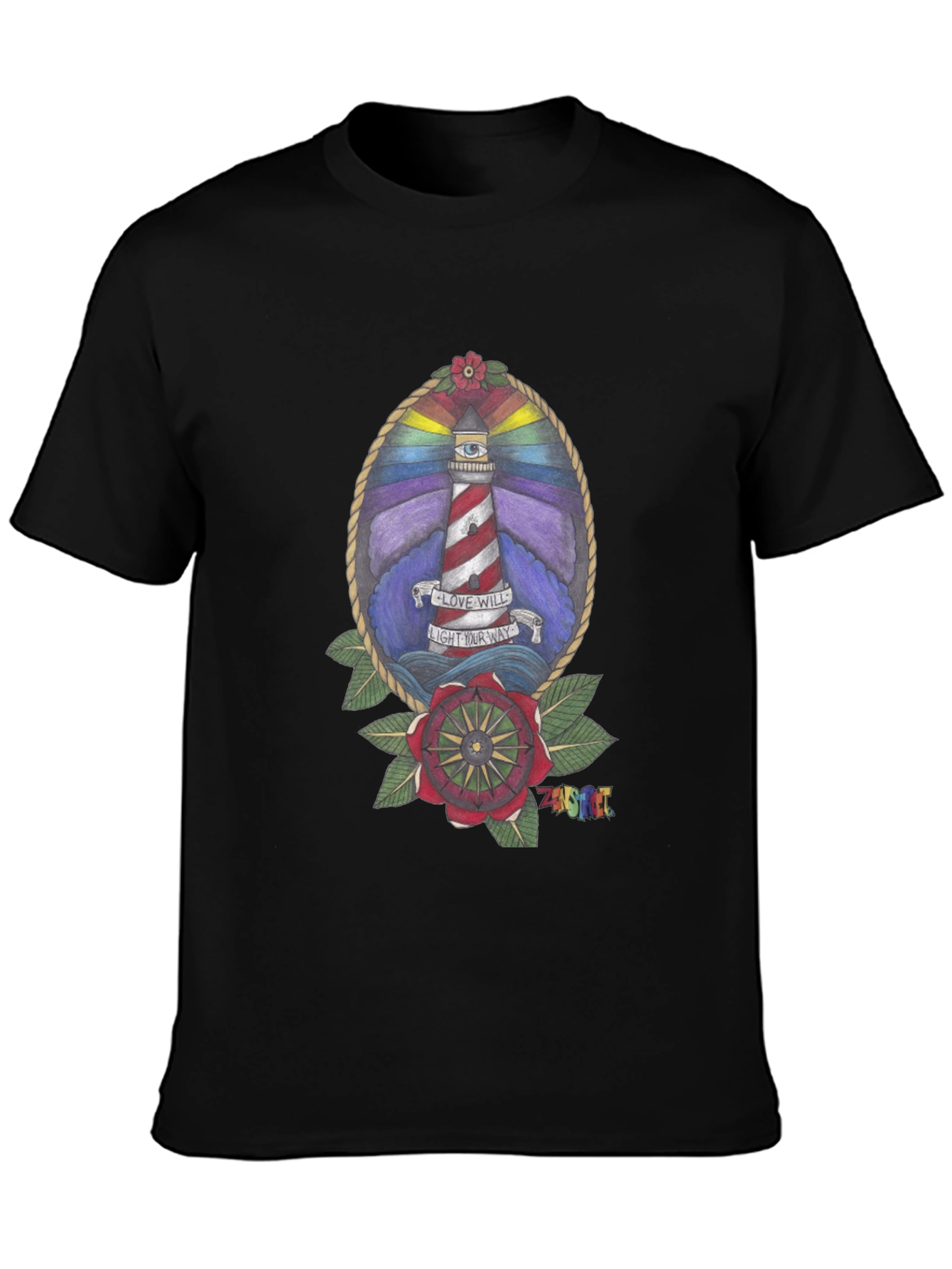 Lighthouse Graphic Tee - Love Will Light Your Way