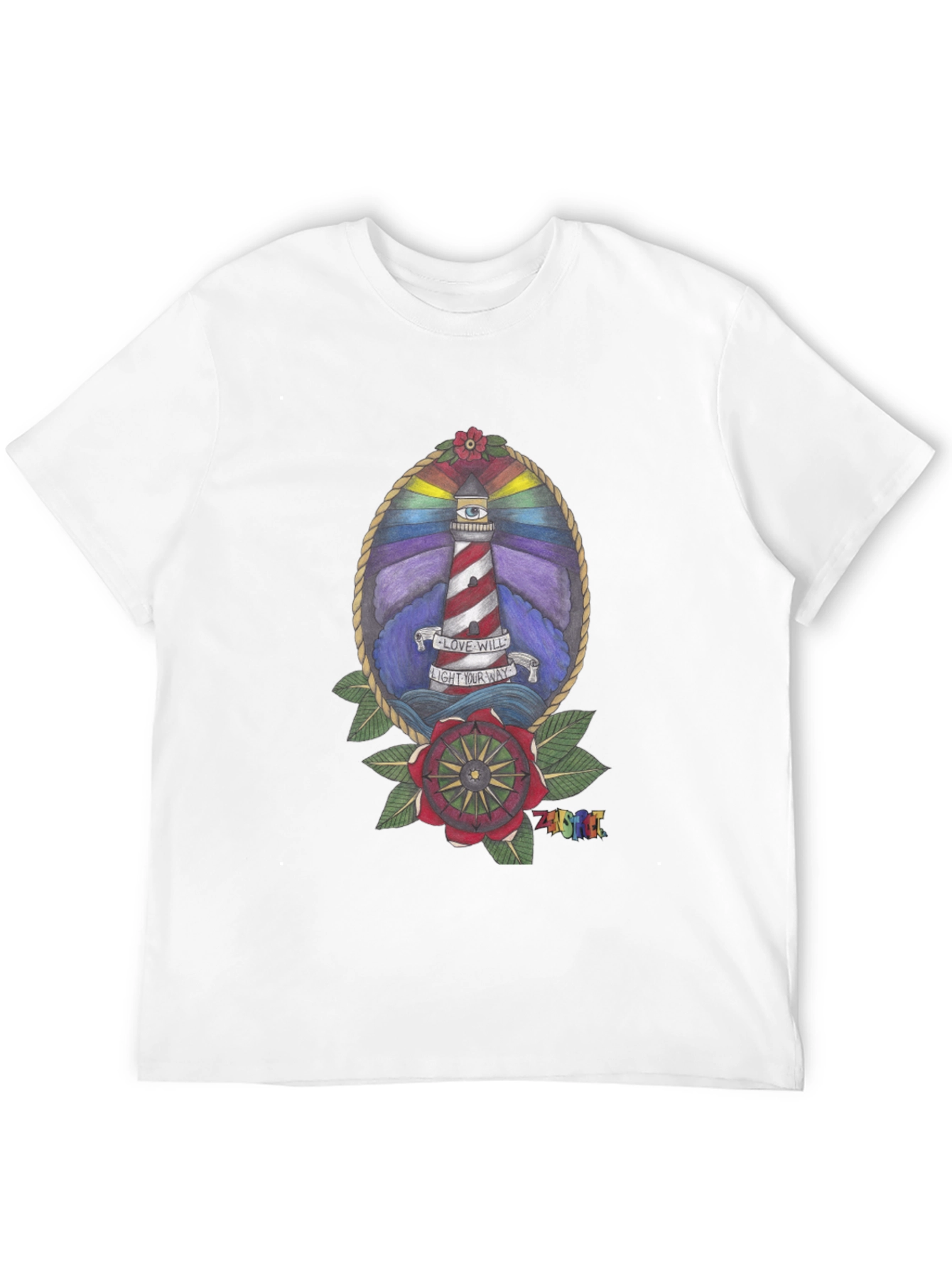 Lighthouse Graphic Tee - Love Will Light Your Way