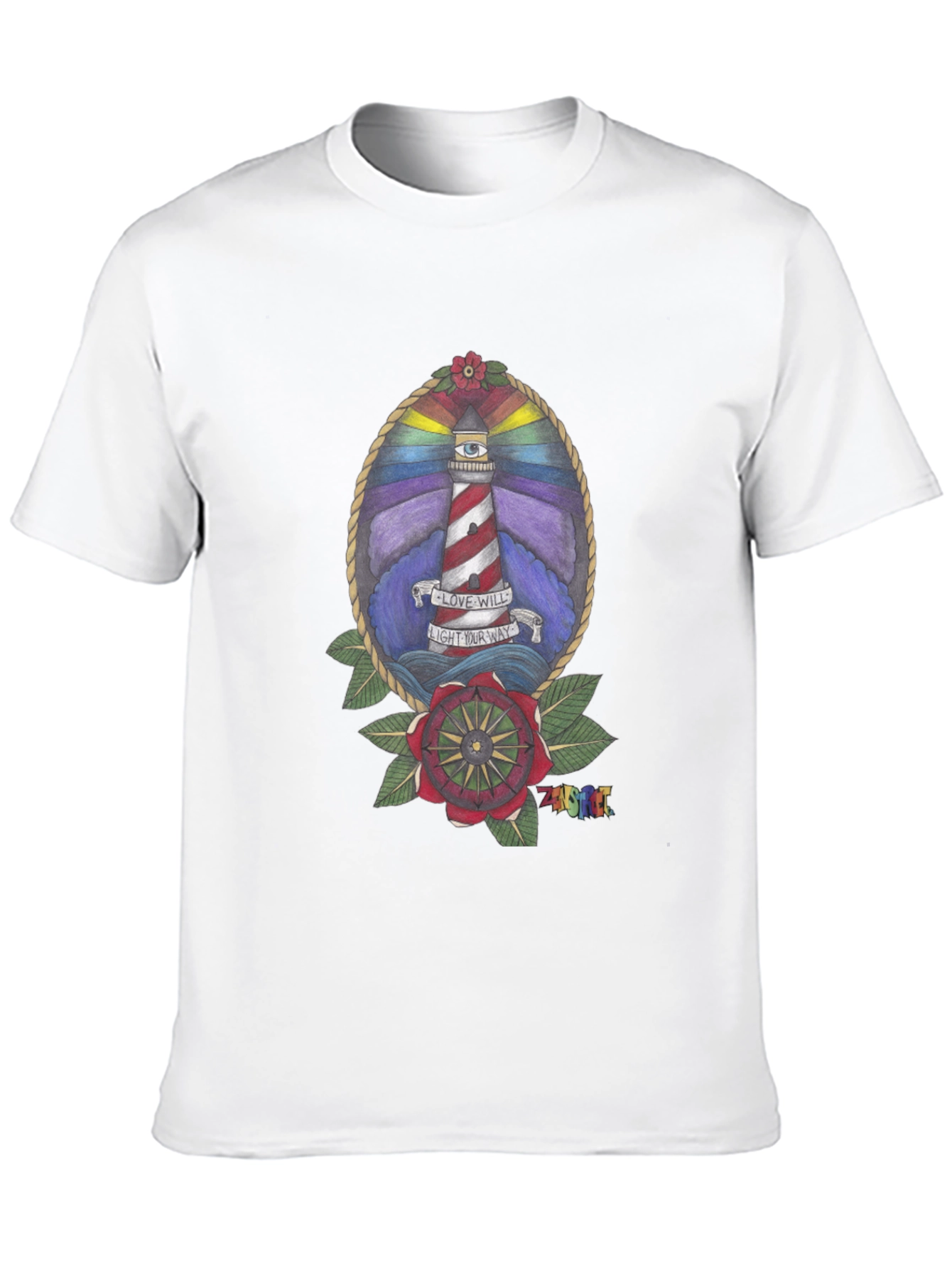 Lighthouse Graphic Tee - Love Will Light Your Way