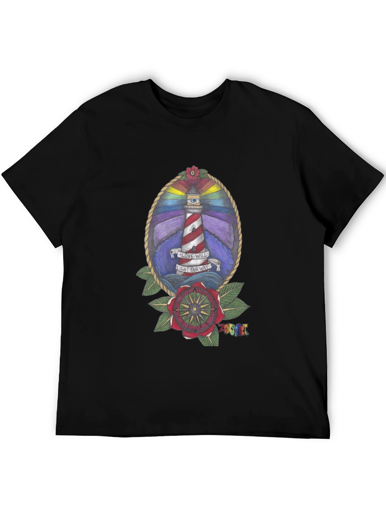 Lighthouse Graphic Tee - Love Will Light Your Way