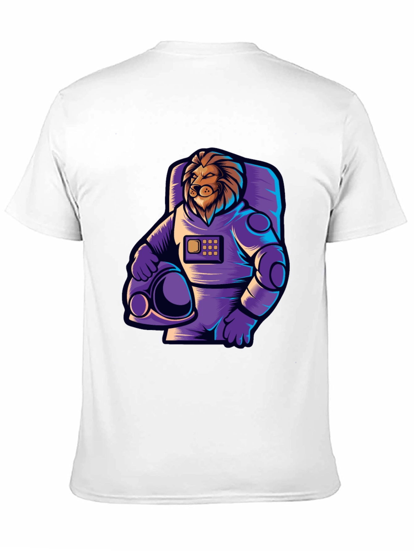 Lion Astronaut Graphic Tee - Cool Space Design