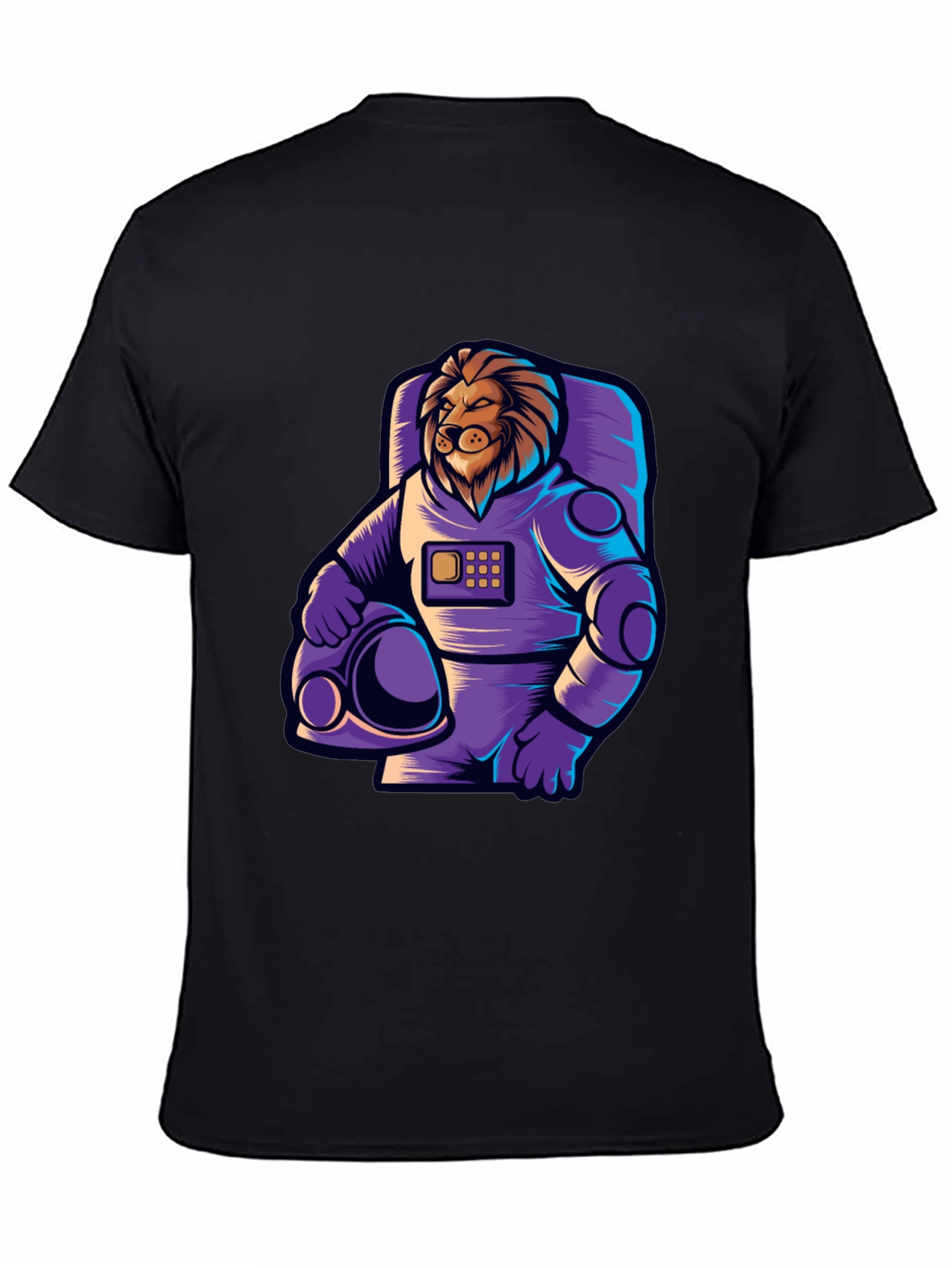 Lion Astronaut Graphic Tee - Cool Space Design