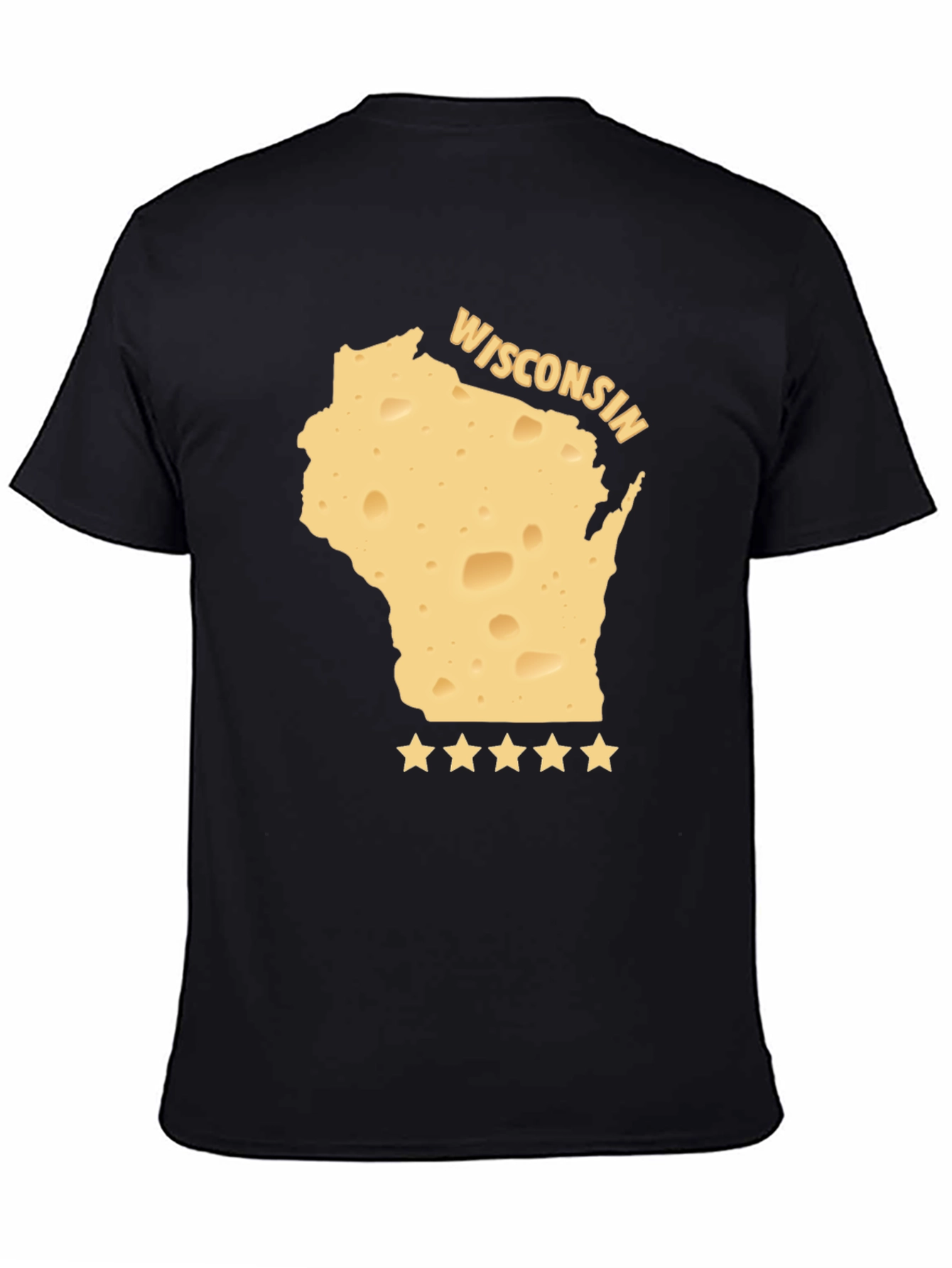 Wisconsin Cheese State Pride T-Shirt - Black