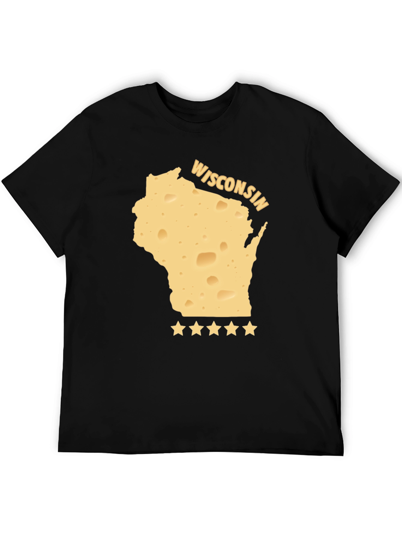 Wisconsin Cheese State Pride T-Shirt - Black