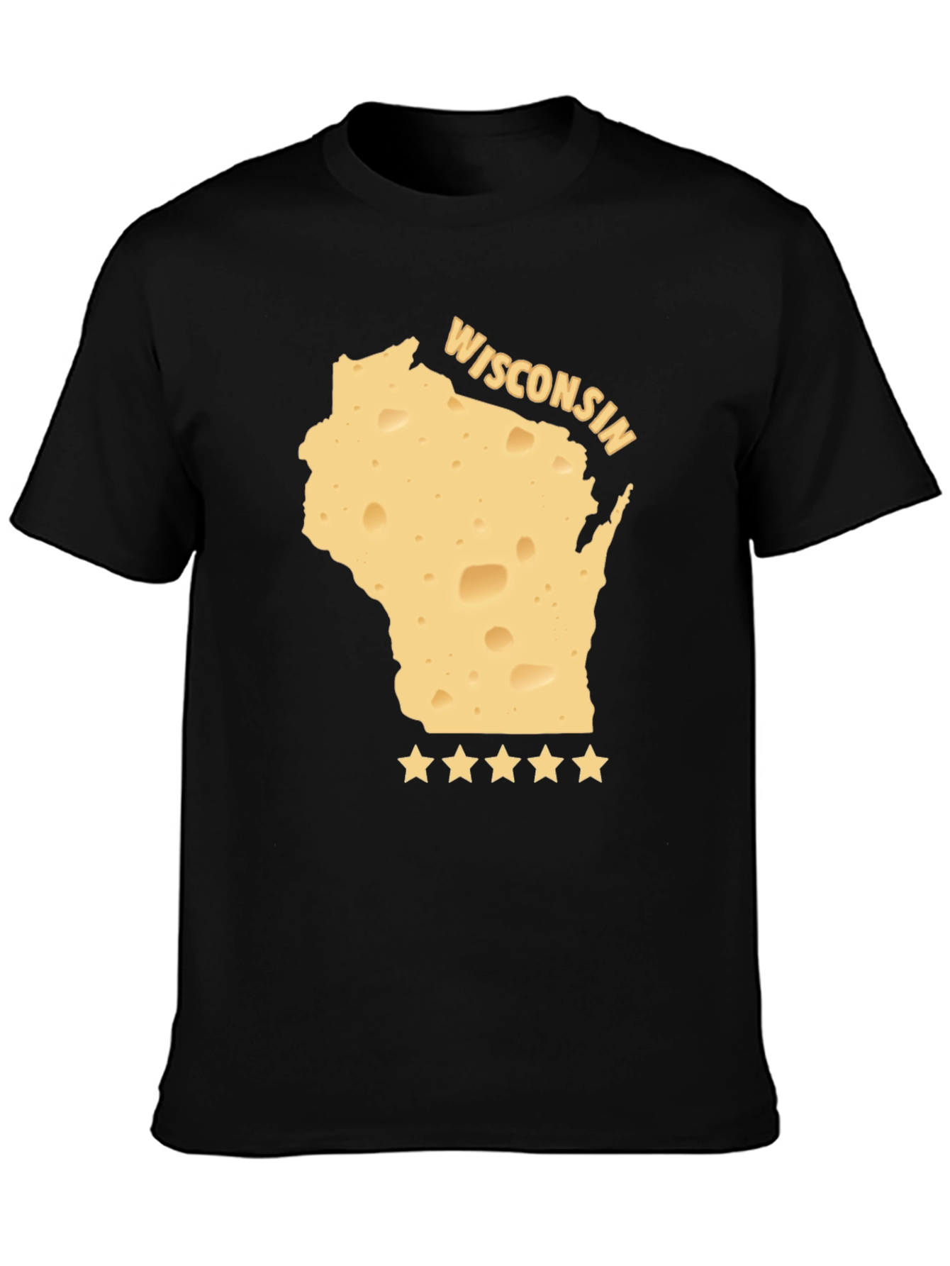 Wisconsin Cheese State Pride T-Shirt - Black
