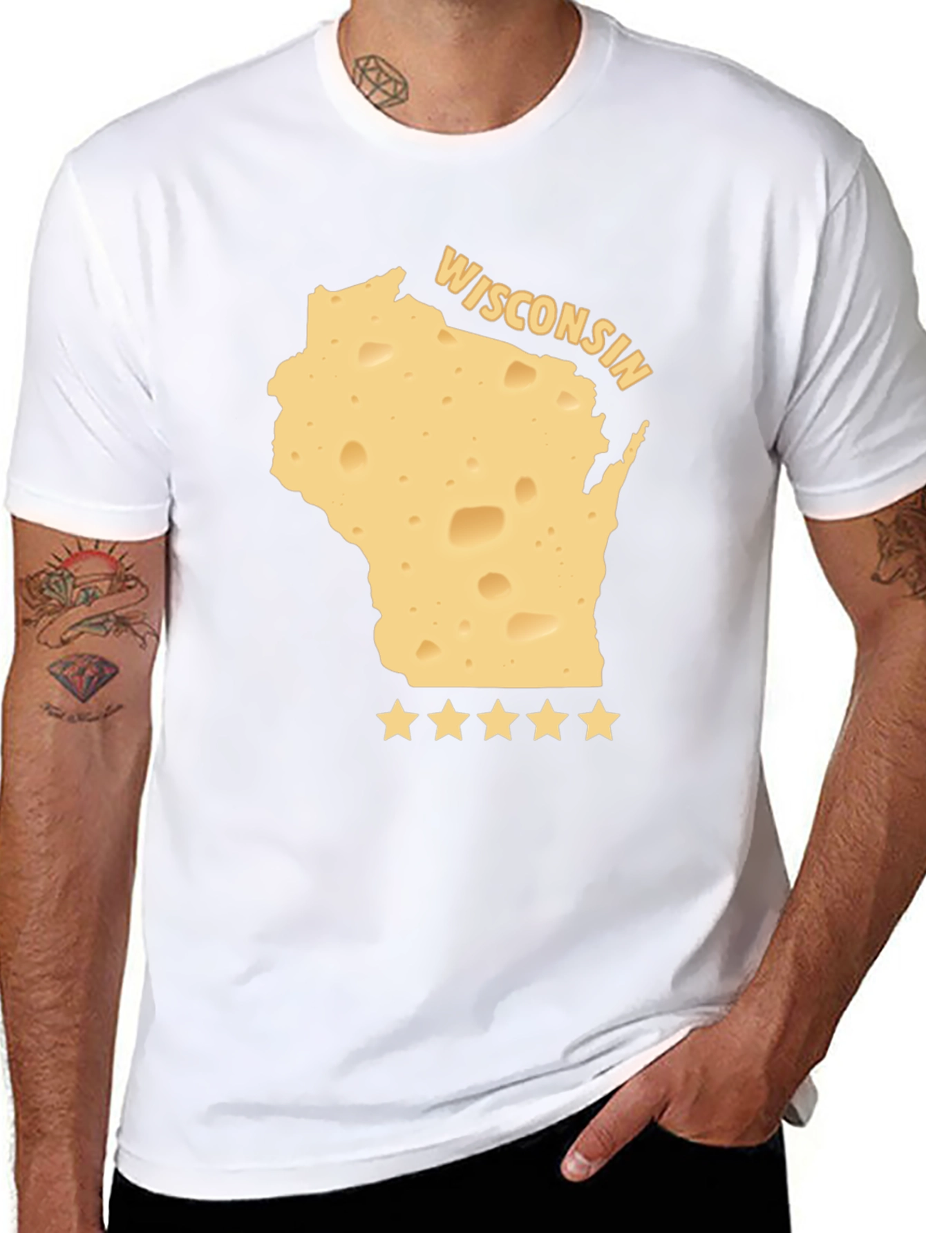 Wisconsin Cheese State Pride T-Shirt - Black