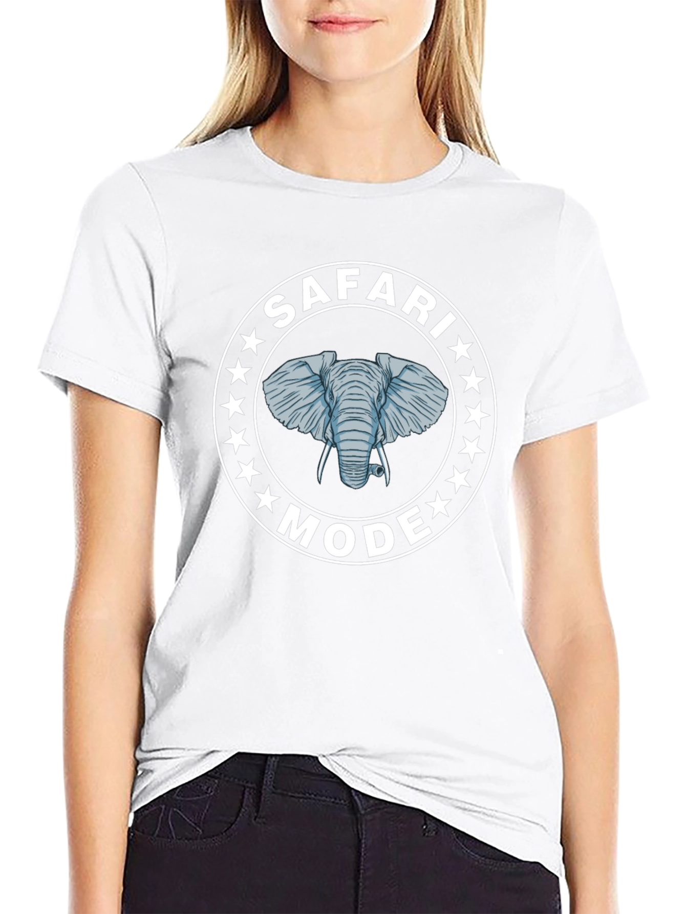 Safari Mode Elephant Graphic Tee - Unisex