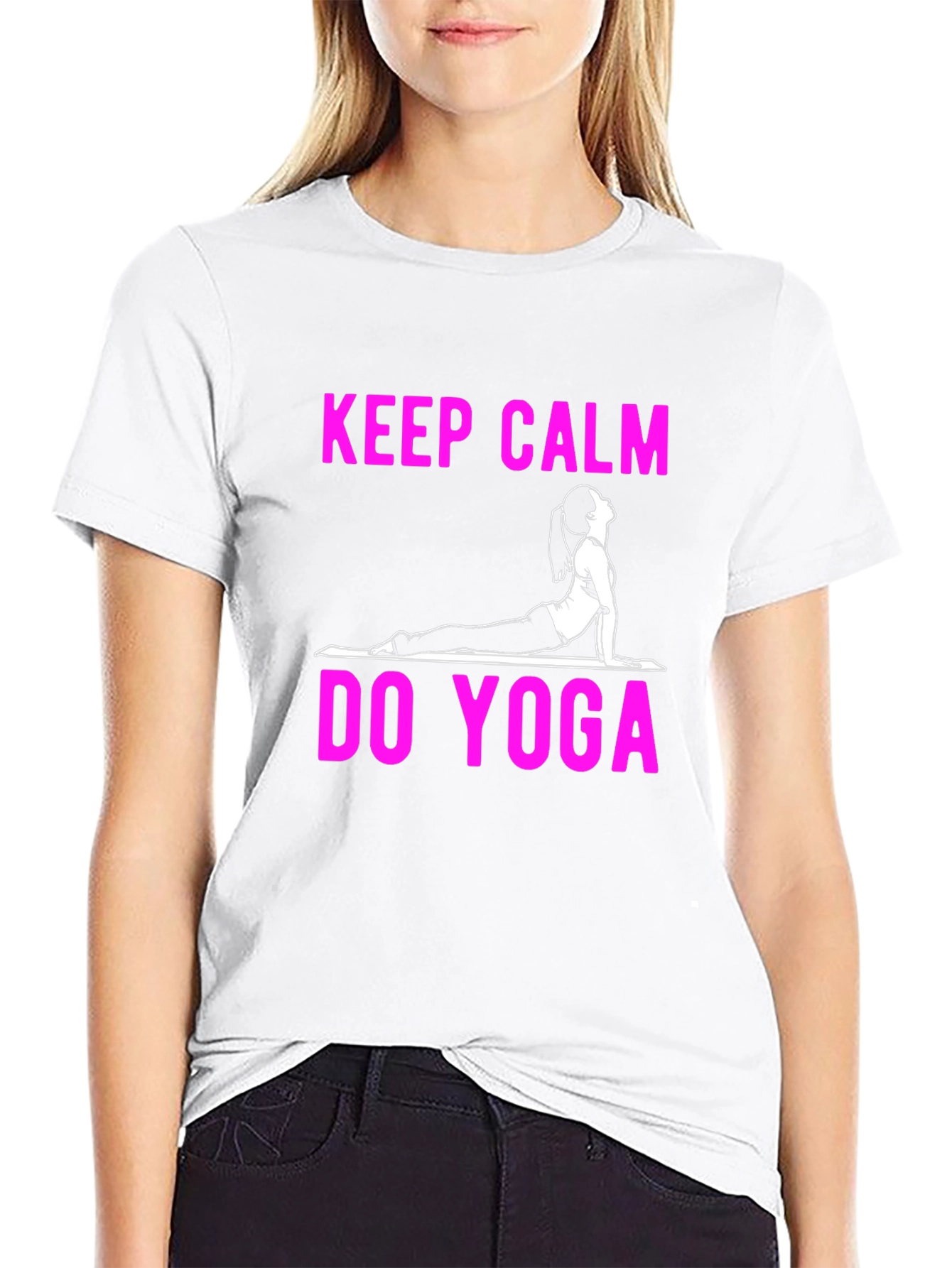 Keep Calm Do Yoga Graphic T-Shirt