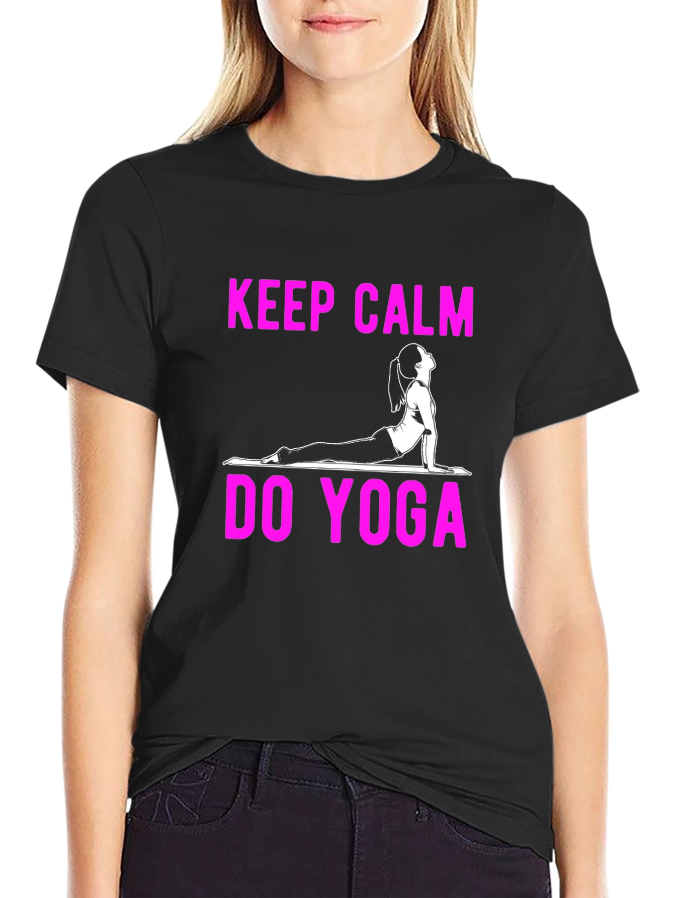 Keep Calm Do Yoga Graphic T-Shirt