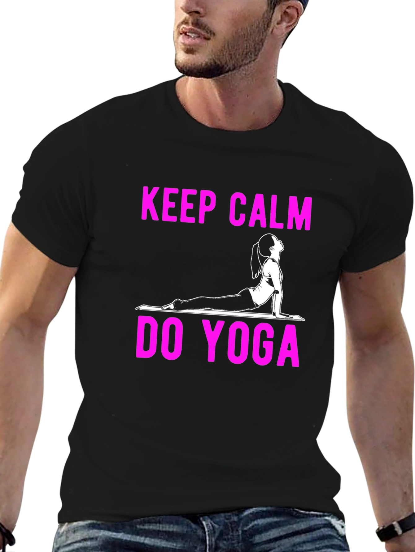Keep Calm Do Yoga Graphic T-Shirt