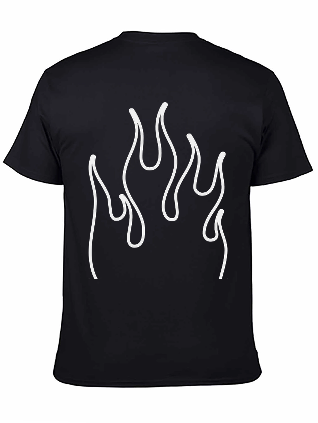 Flame Graphic Tee - Bold Black T-Shirt