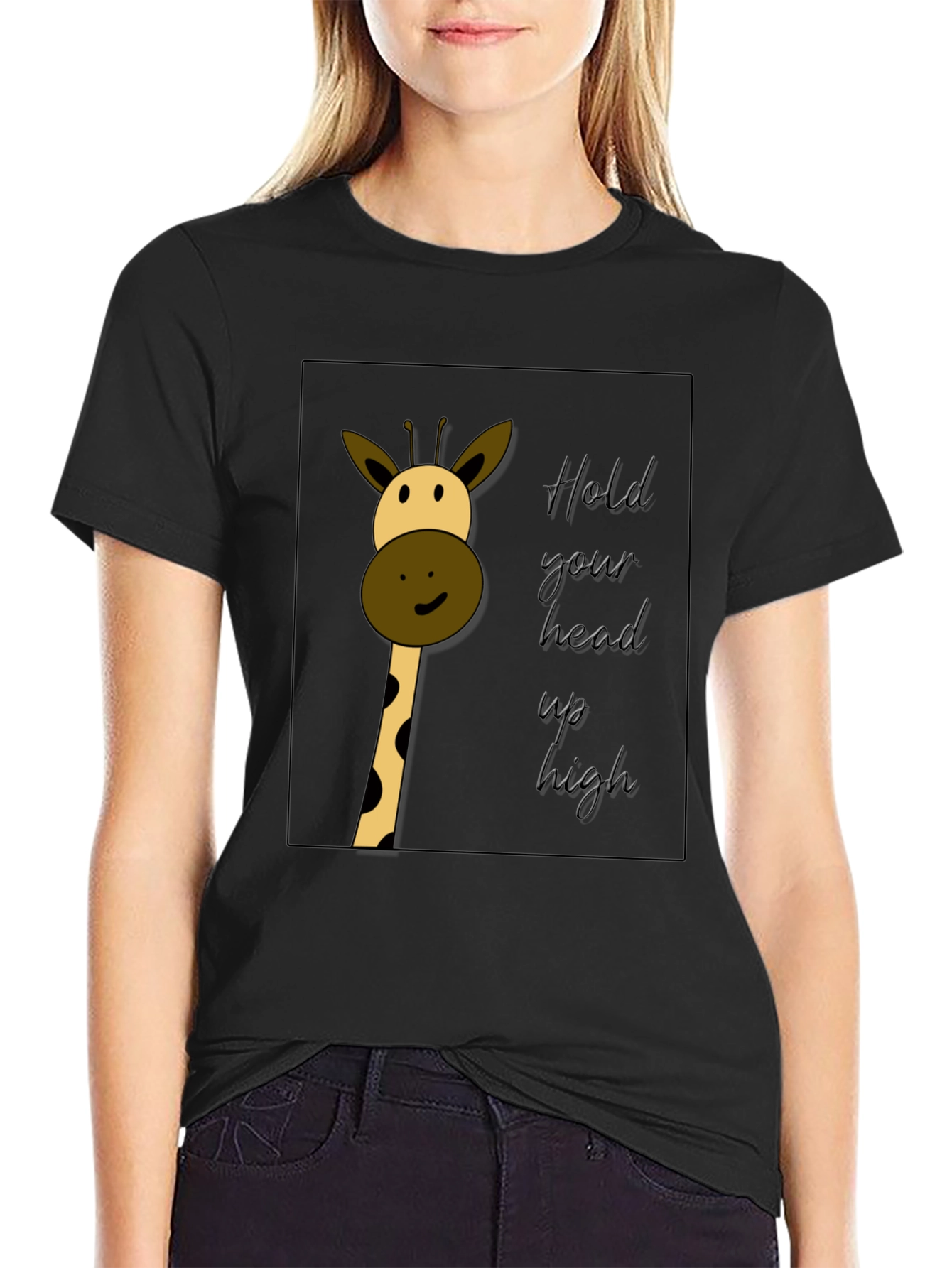 Giraffe Graphic Tee - Hold Your Head Up High