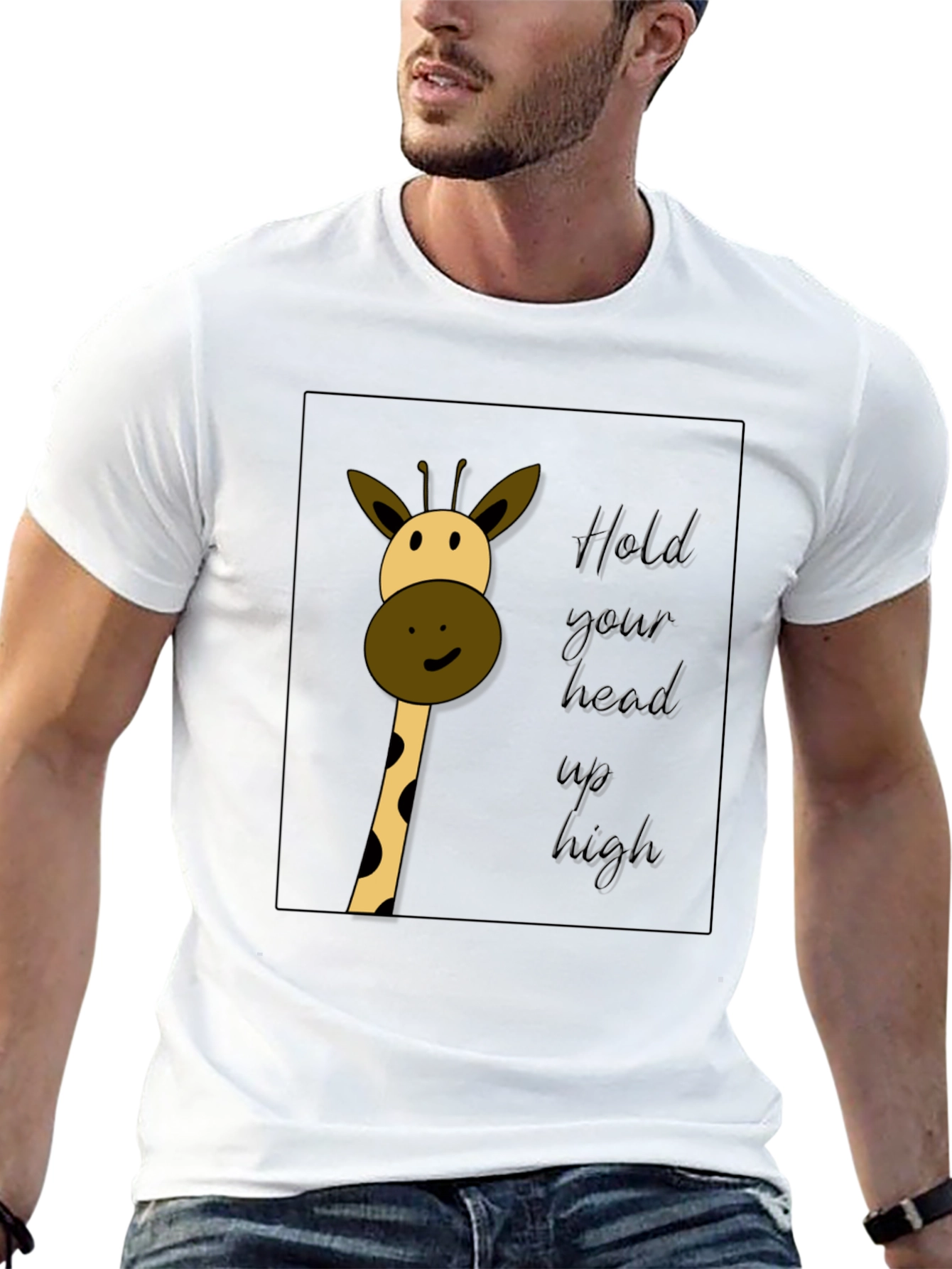 Giraffe Graphic Tee - Hold Your Head Up High