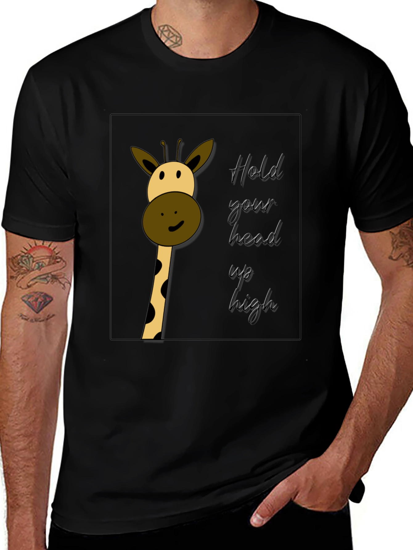 Giraffe Graphic Tee - Hold Your Head Up High
