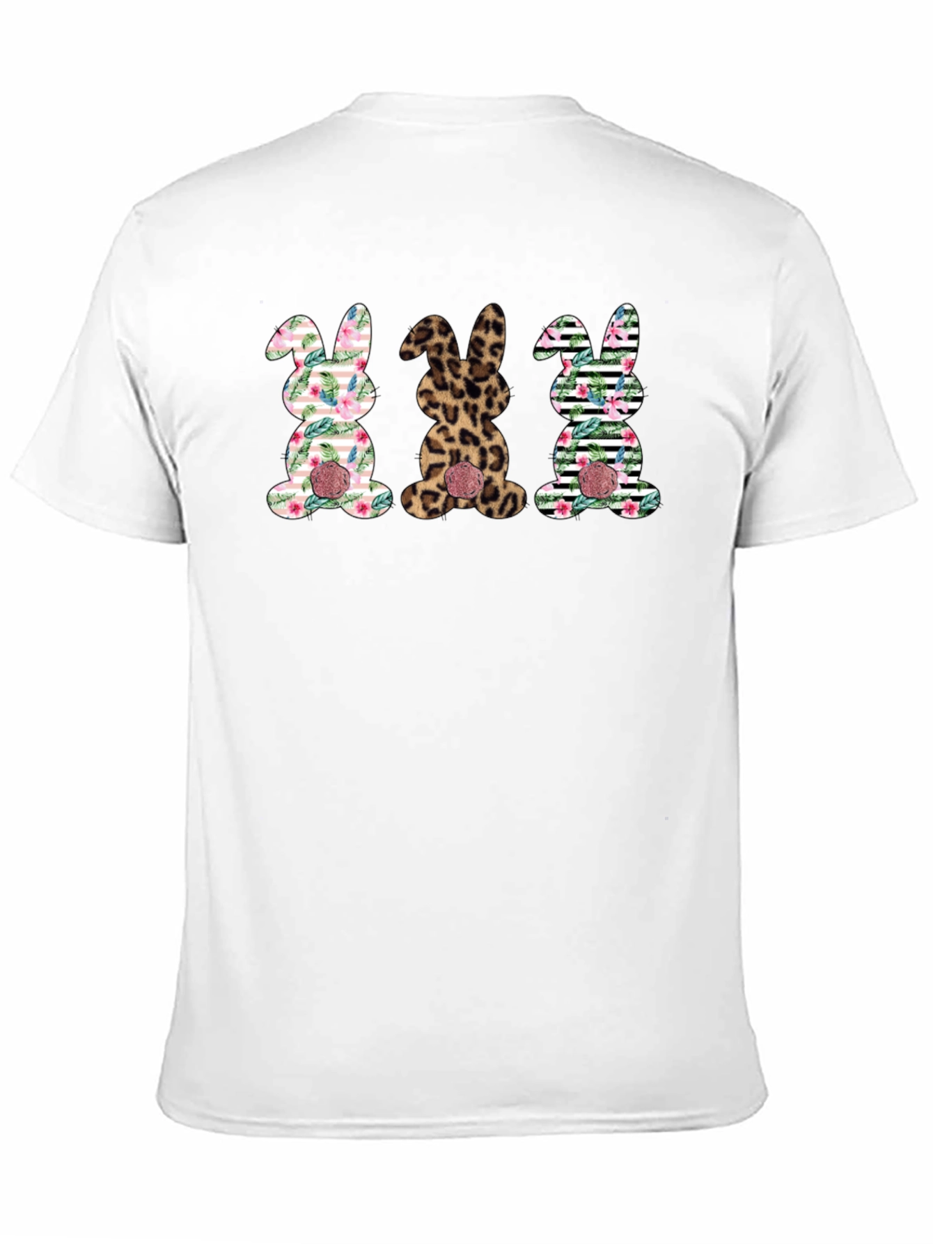 Easter Bunny Trio Graphic Tee - Fun Holiday Shirt