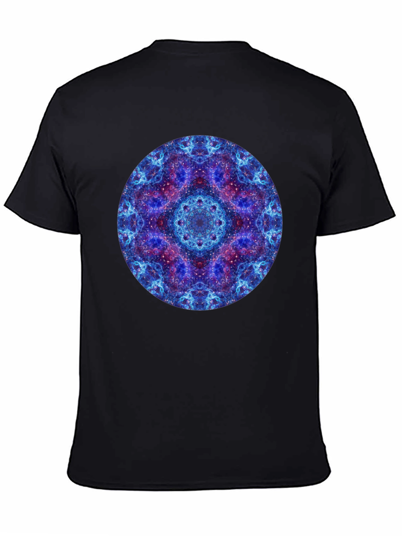 Cosmic Mandala Graphic T-Shirt - Black