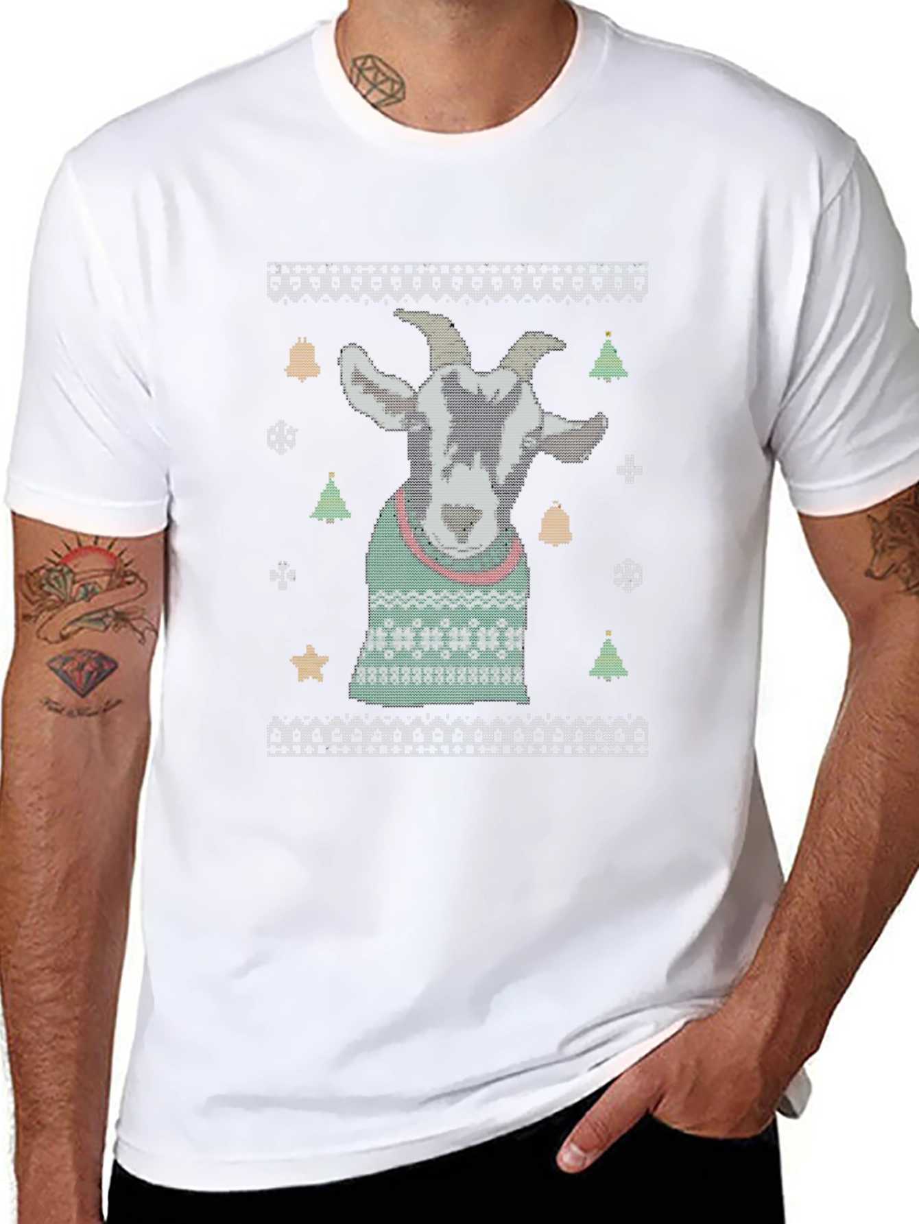 Goat Ugly Christmas Sweater T-Shirt