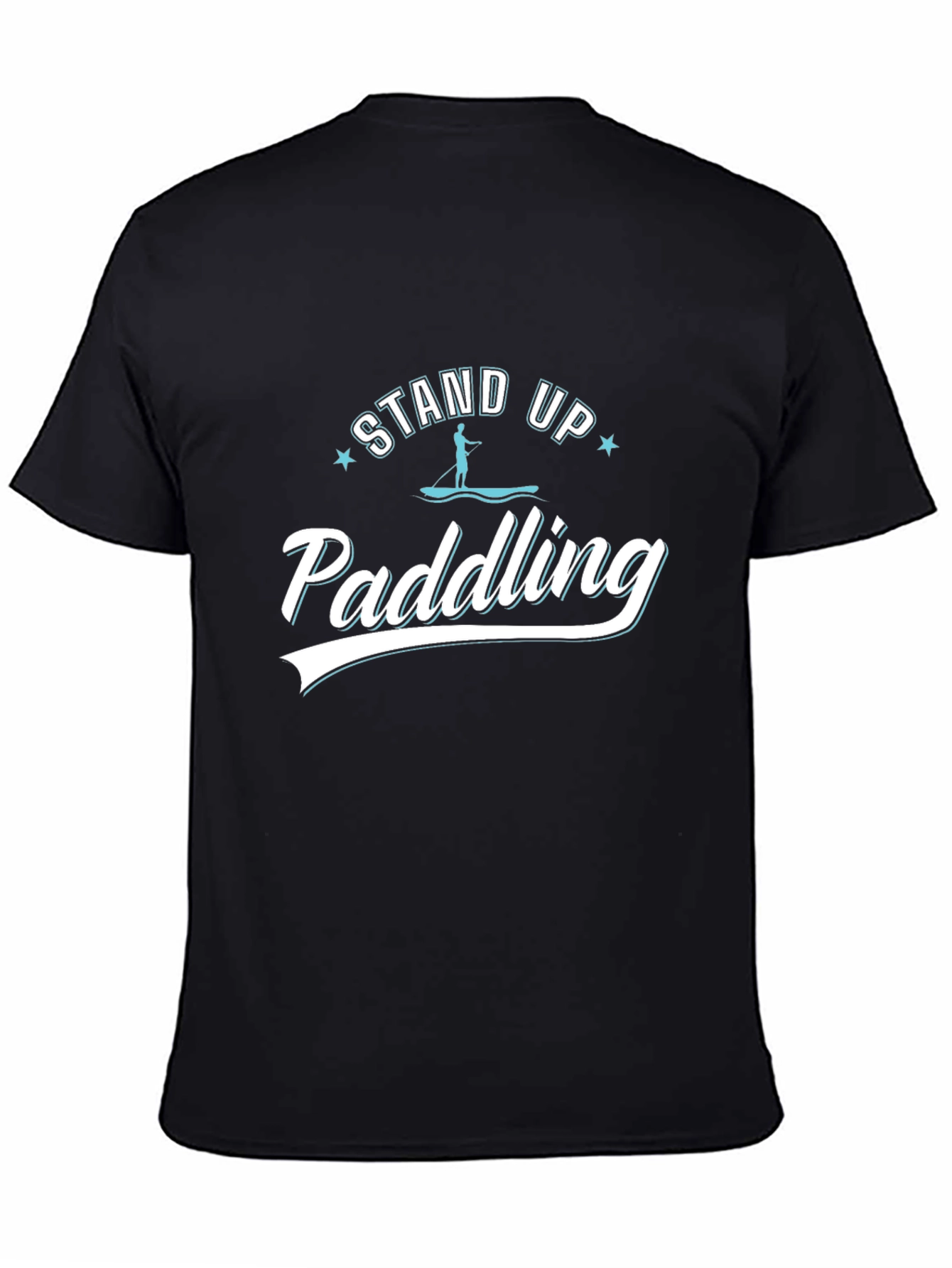 Stand Up Paddling Black T-Shirt