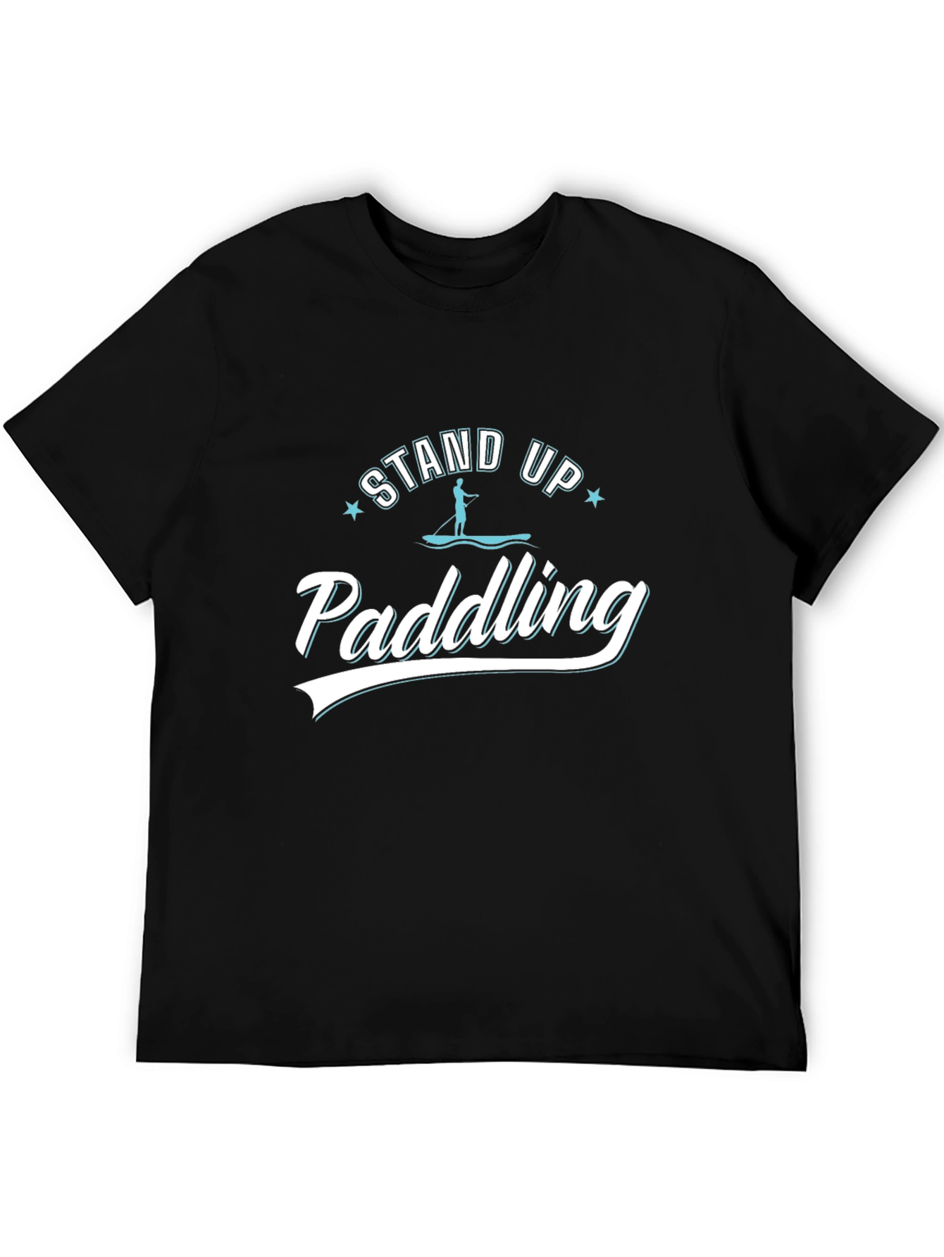 Stand Up Paddling Black T-Shirt