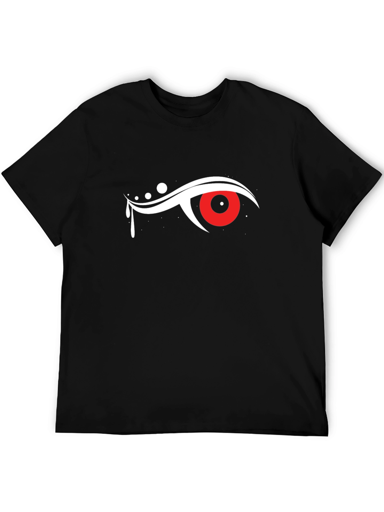 Mens Black T-Shirt with Eye Graphic