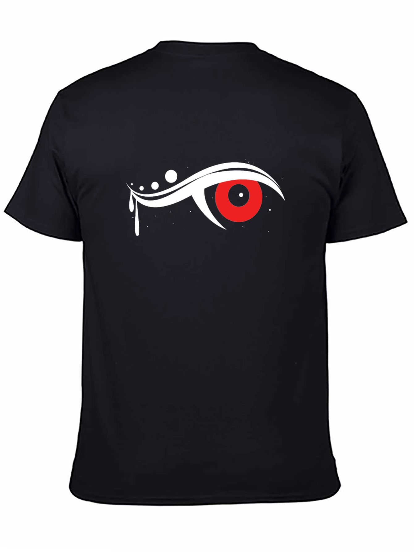 Mens Black T-Shirt with Eye Graphic