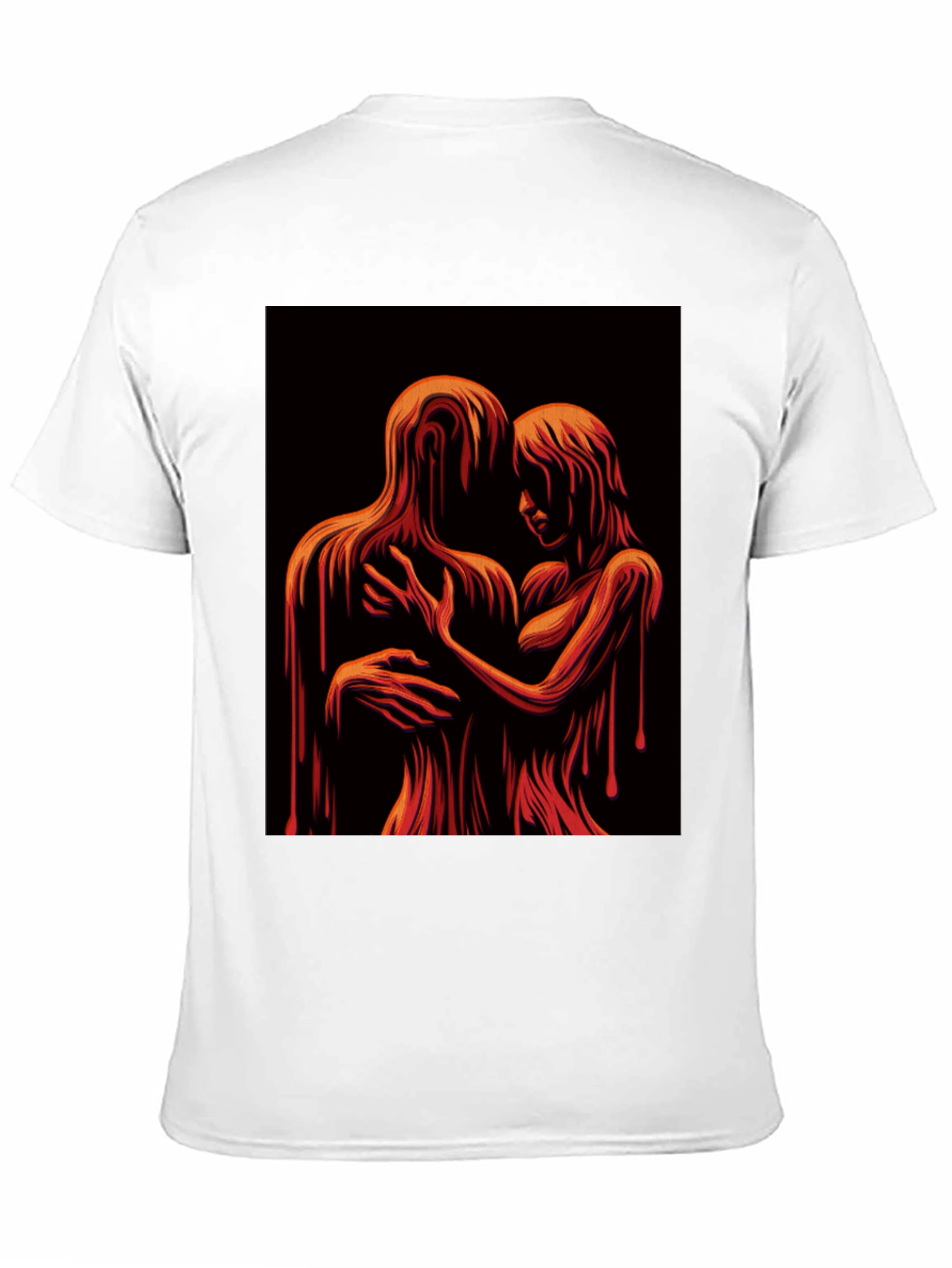 Melting Embrace Graphic Tee - Unique Art T-Shirt
