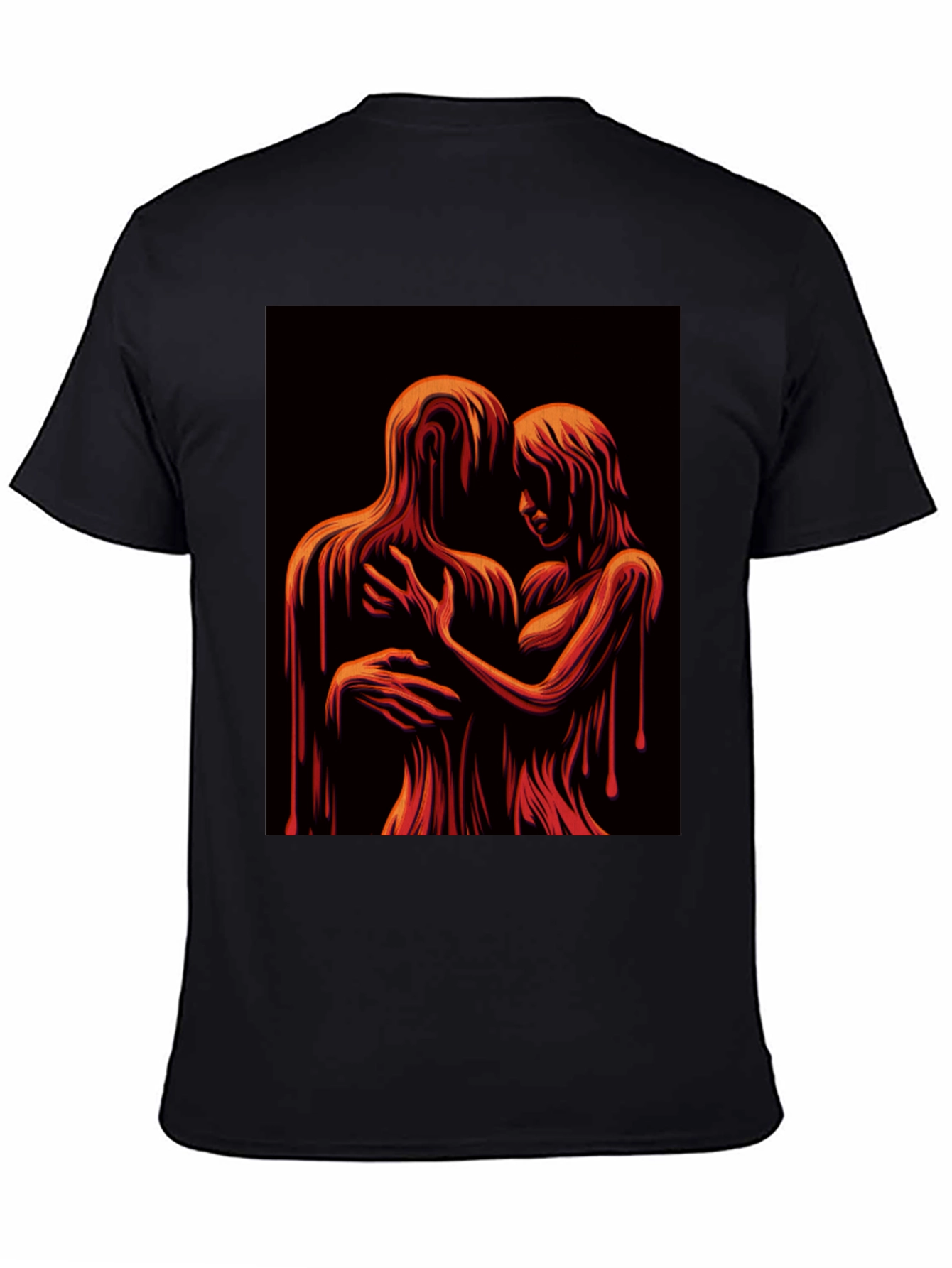 Melting Embrace Graphic Tee - Unique Art T-Shirt