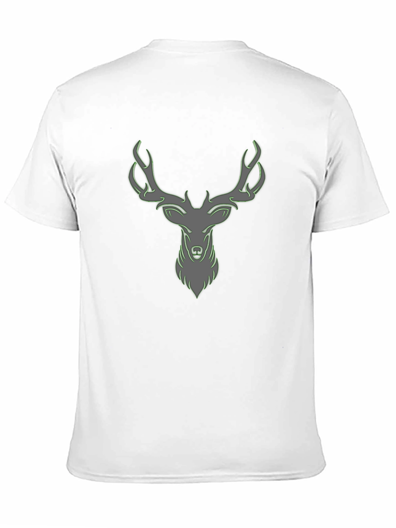 Cool Deer Head Graphic Print Black T-Shirt