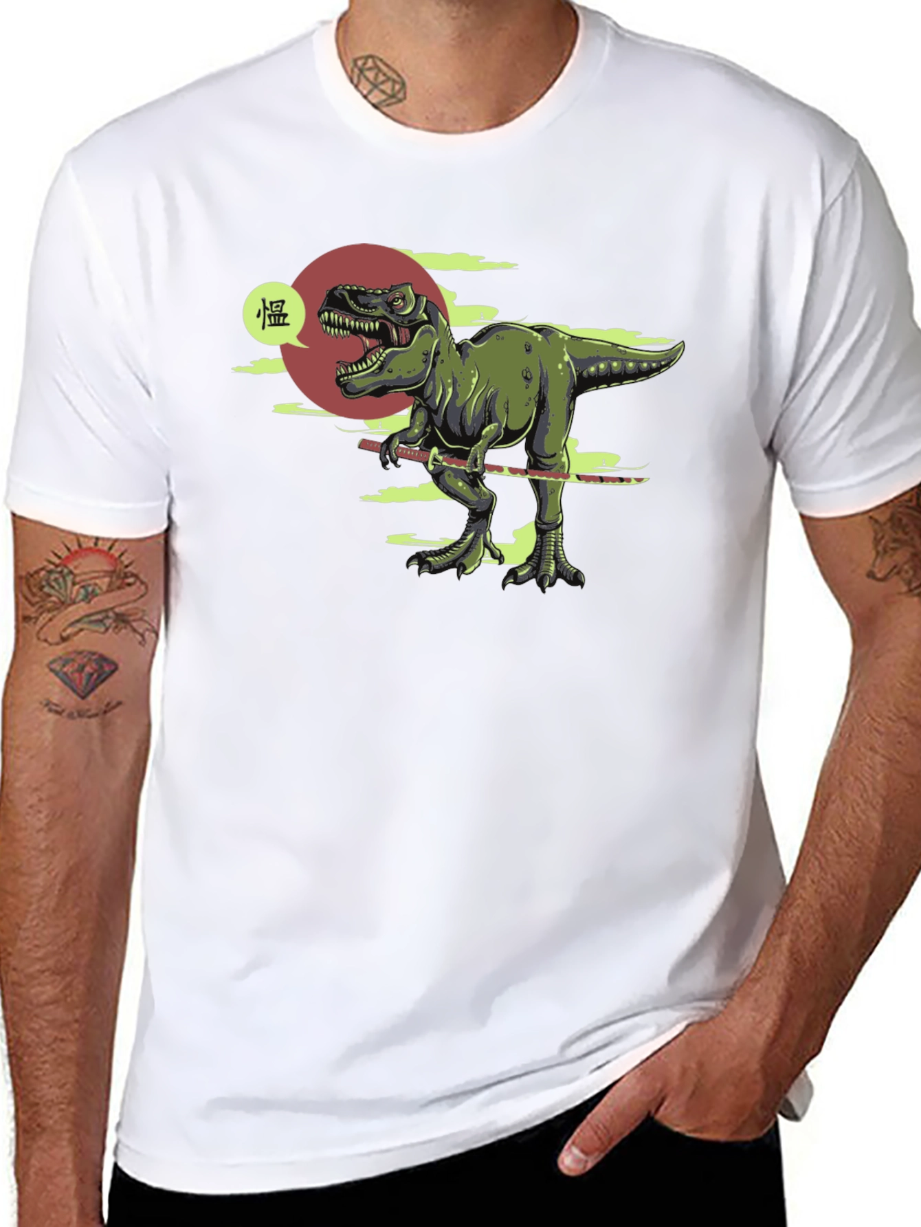 Dino Samurai T-Shirt - Black