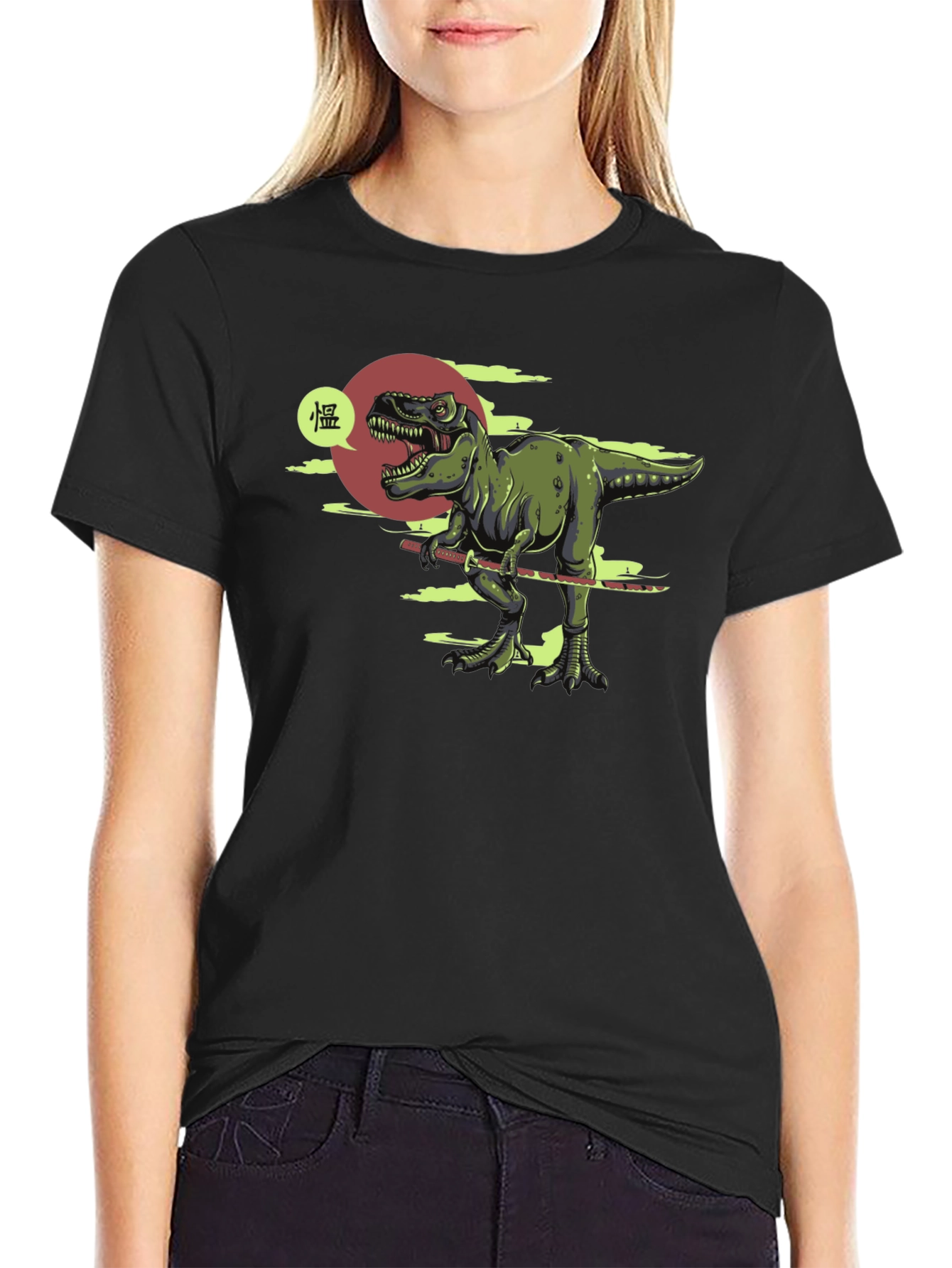 Dino Samurai T-Shirt - Black