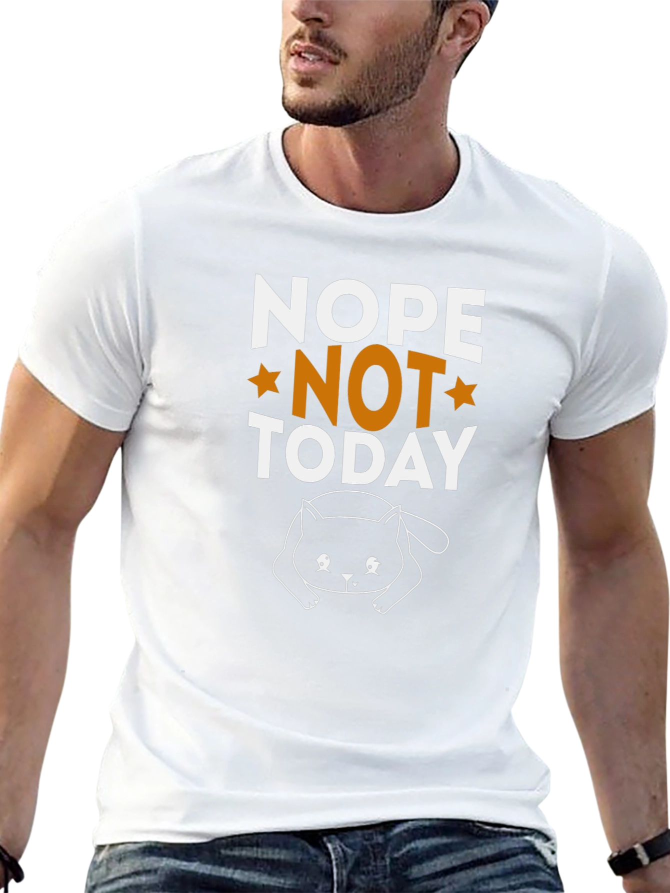 Nope Not Today Cat Graphic Tee