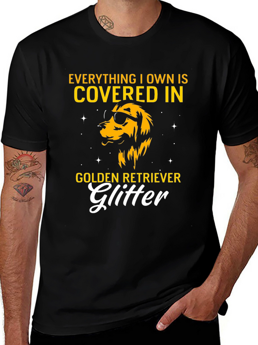 Golden Retriever Glitter T-Shirt