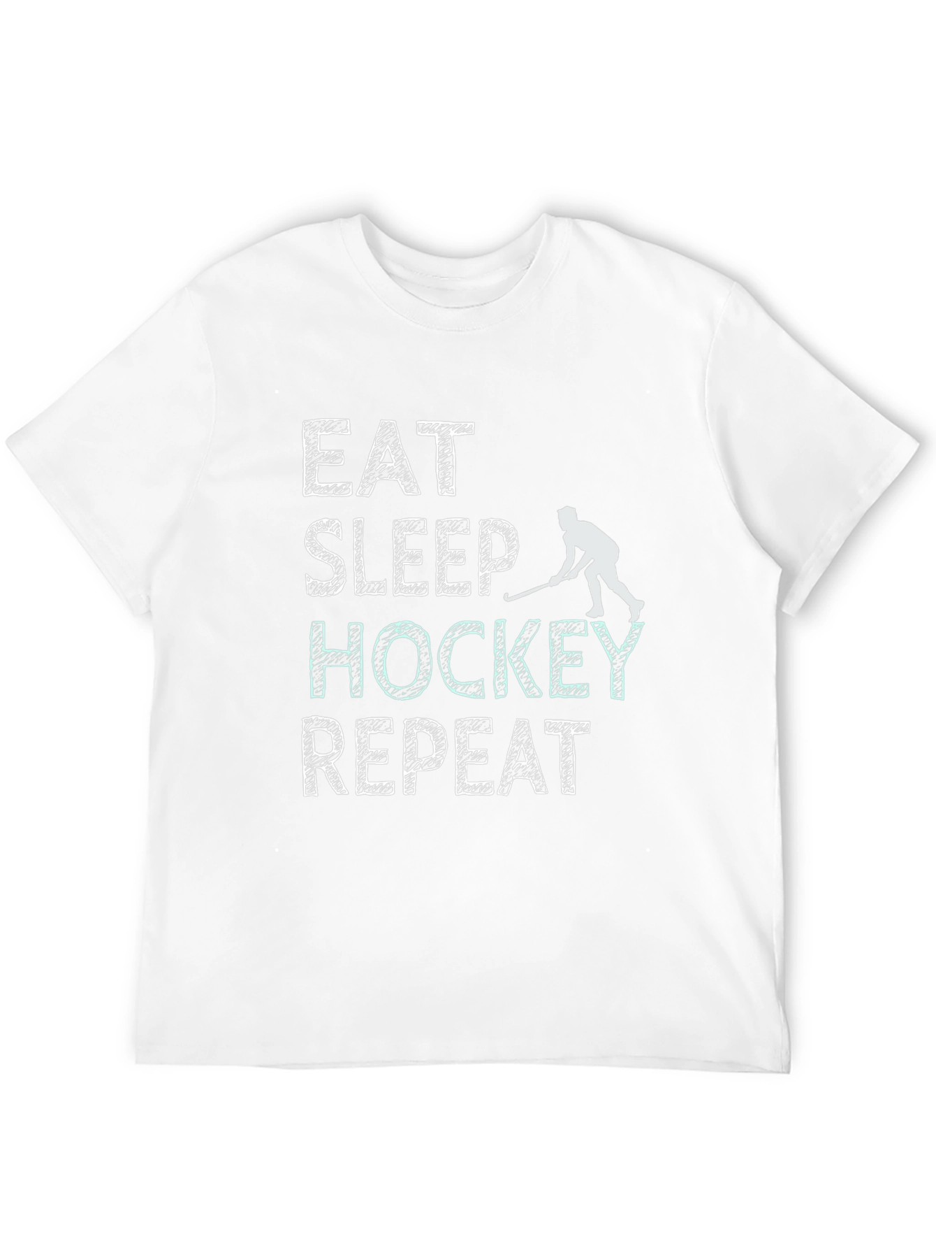 Eat Sleep Hockey Repeat Black T-Shirt