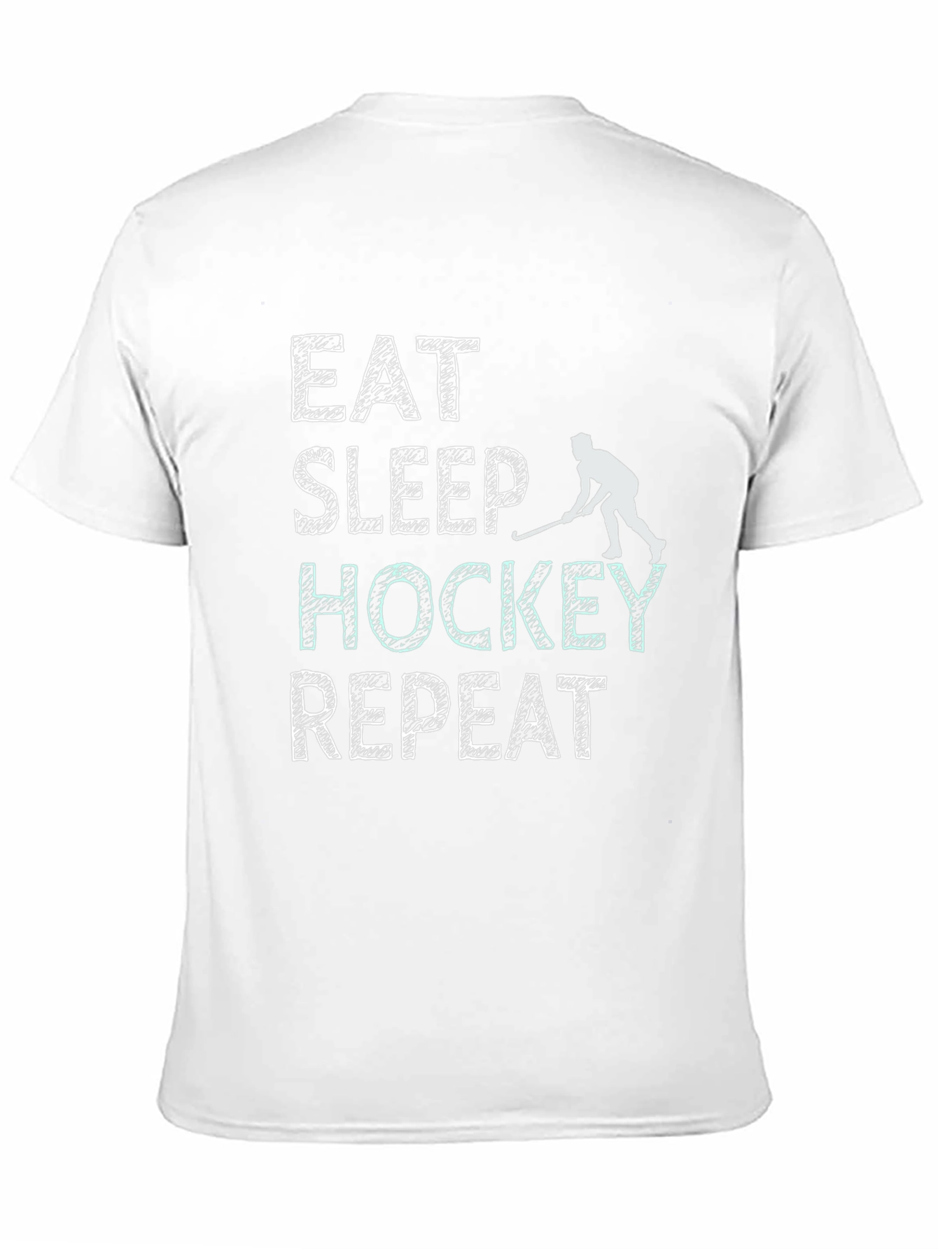 Eat Sleep Hockey Repeat Black T-Shirt