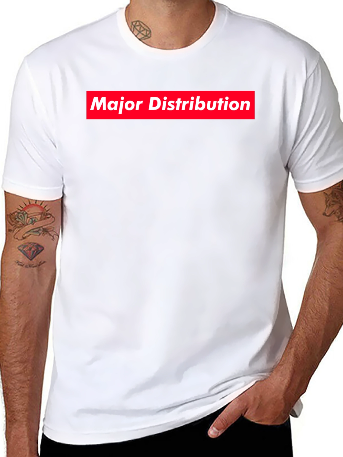 Major Distribution Black Graphic Tee