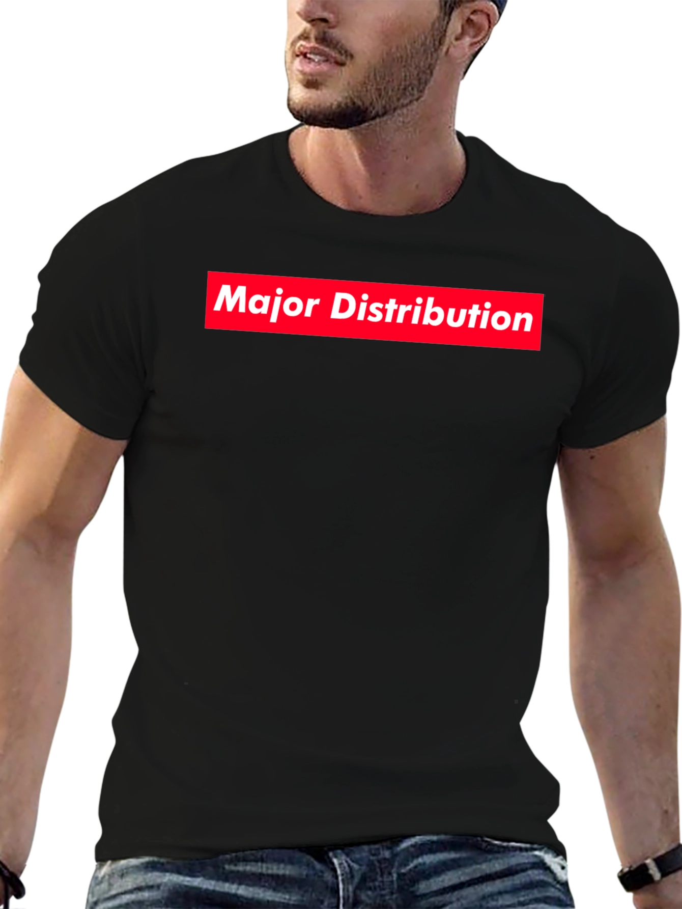 Major Distribution Black Graphic Tee
