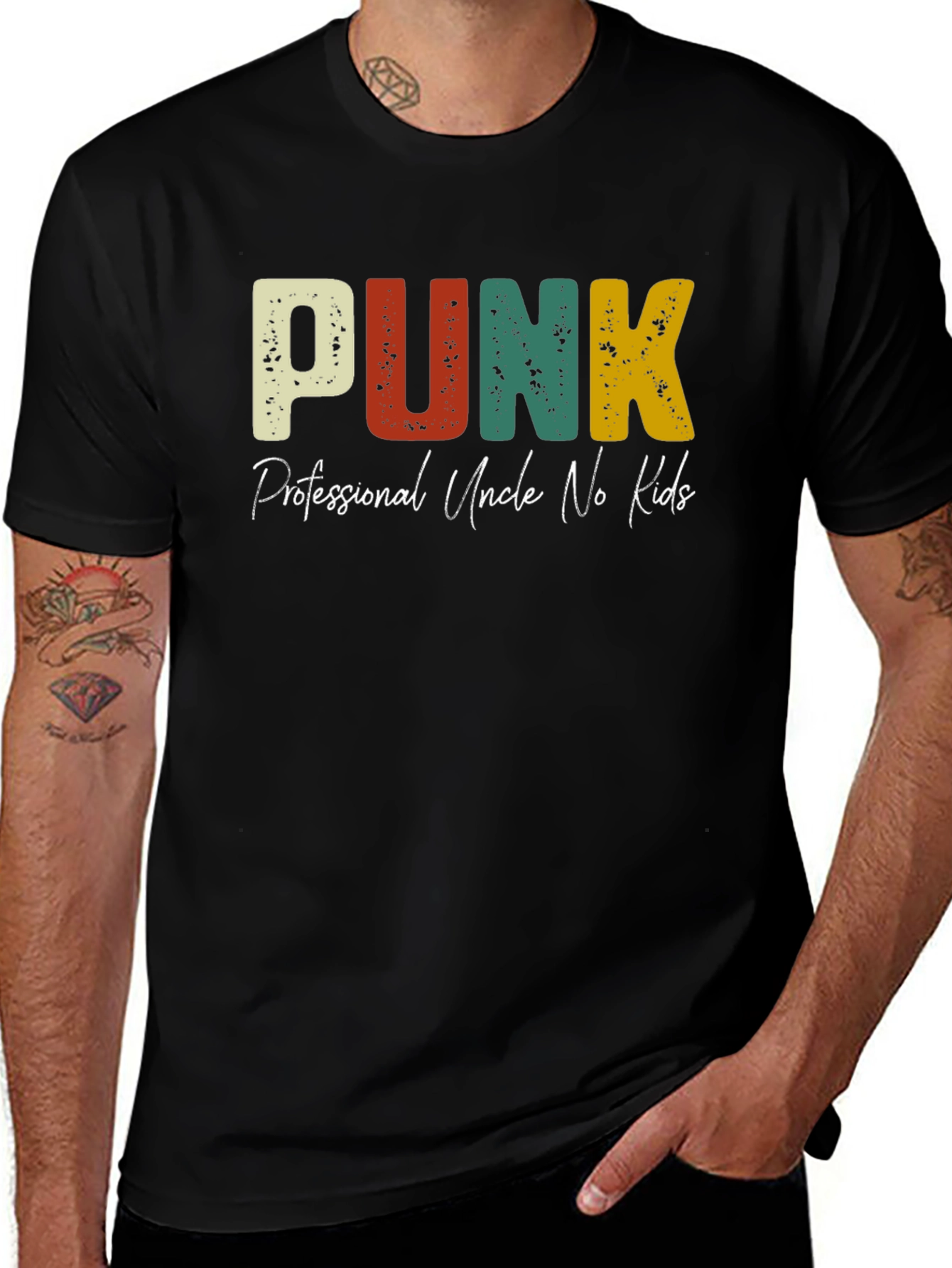 PUNK Professional Uncle No Kids Graphic T-Shirt